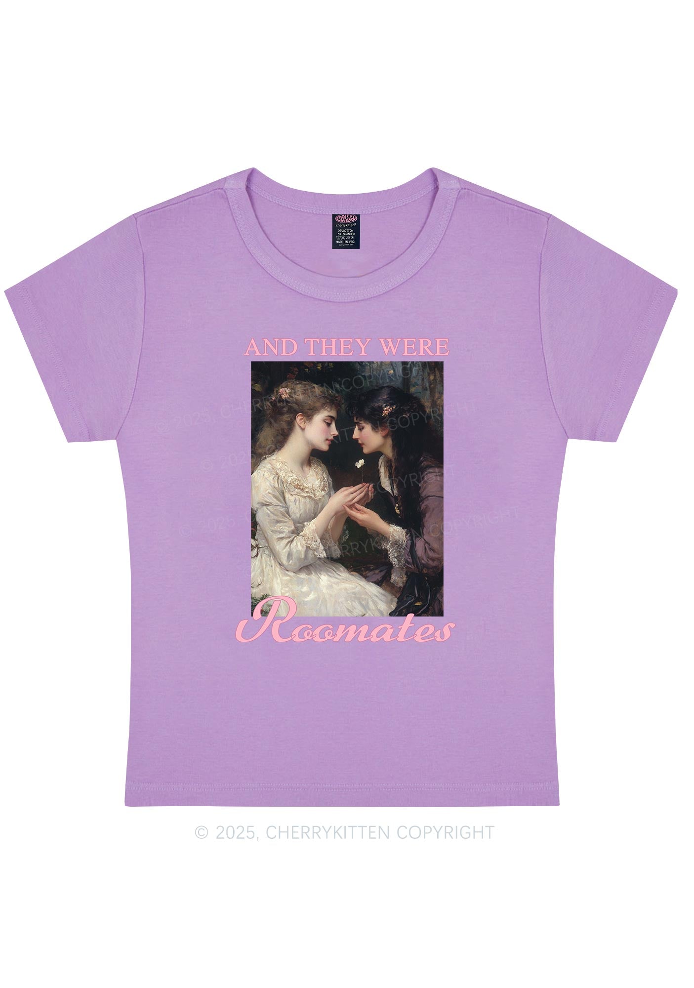 They Were Roomates Pride Y2K Baby Tee Cherrykitten