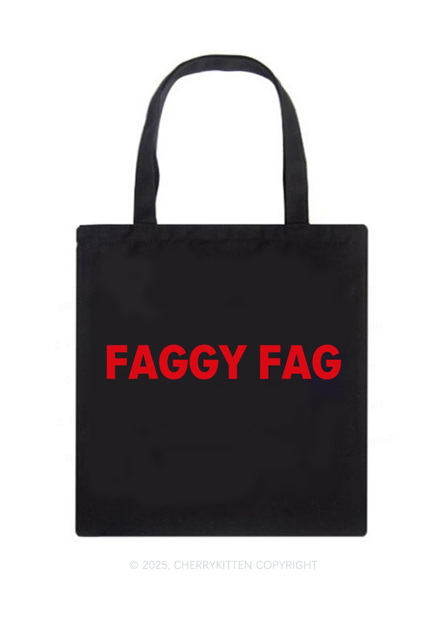 Faggy Fag Pride Y2K Canvas Tote Bag Cherrykitten