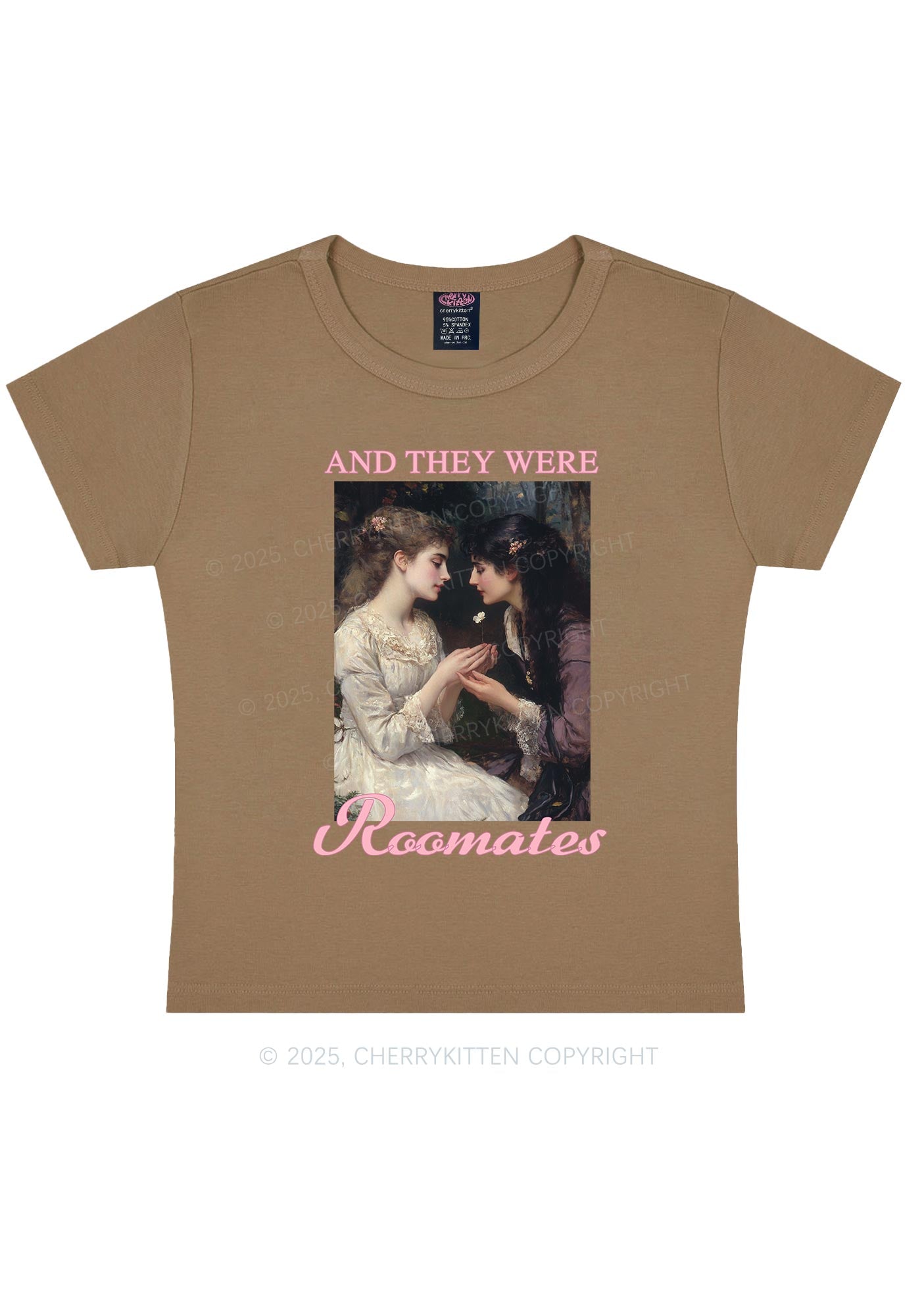 They Were Roomates Pride Y2K Baby Tee Cherrykitten