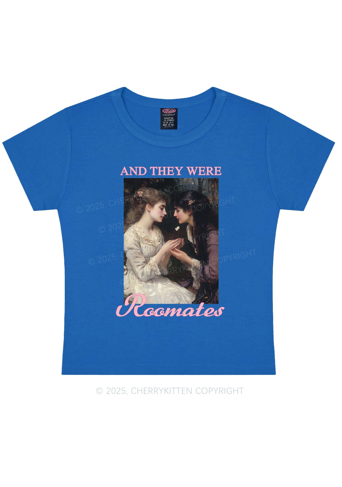 They Were Roomates Pride Y2K Baby Tee Cherrykitten