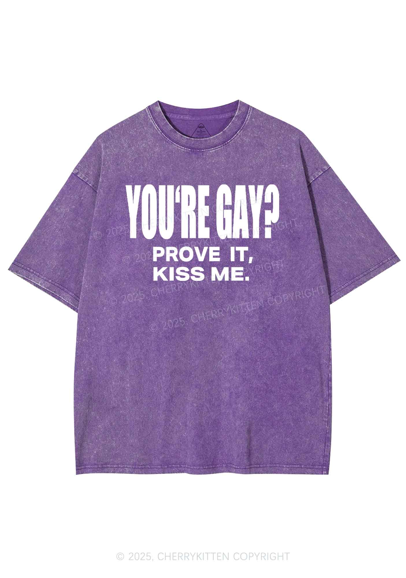 Prove It kiss Me Pride Y2K Shirts Washed Tee Cherrykitten