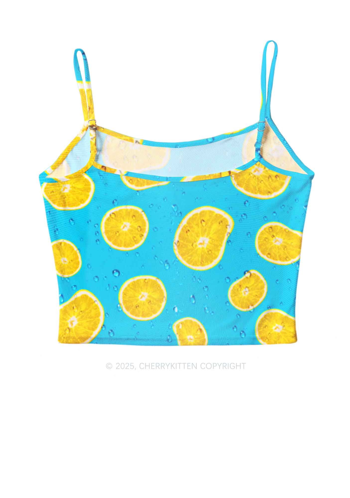 Yellow Lemon Y2K Mesh Cami Tank Cherrykitten