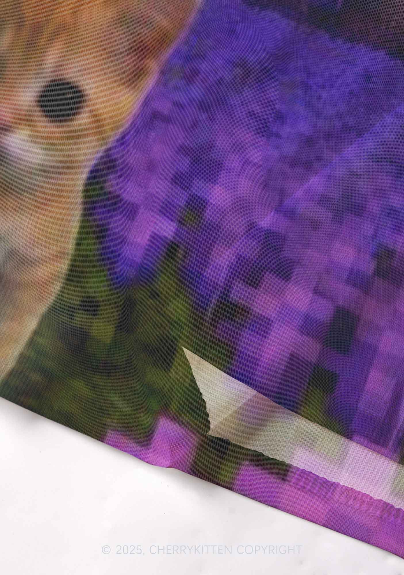 Lavender Kitten Y2K Mesh Cami Tank Cherrykitten