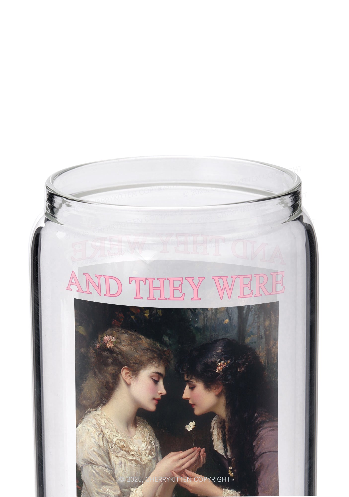 They Were Roomates Pride Y2K Printed Glass Cup Cherrykitten