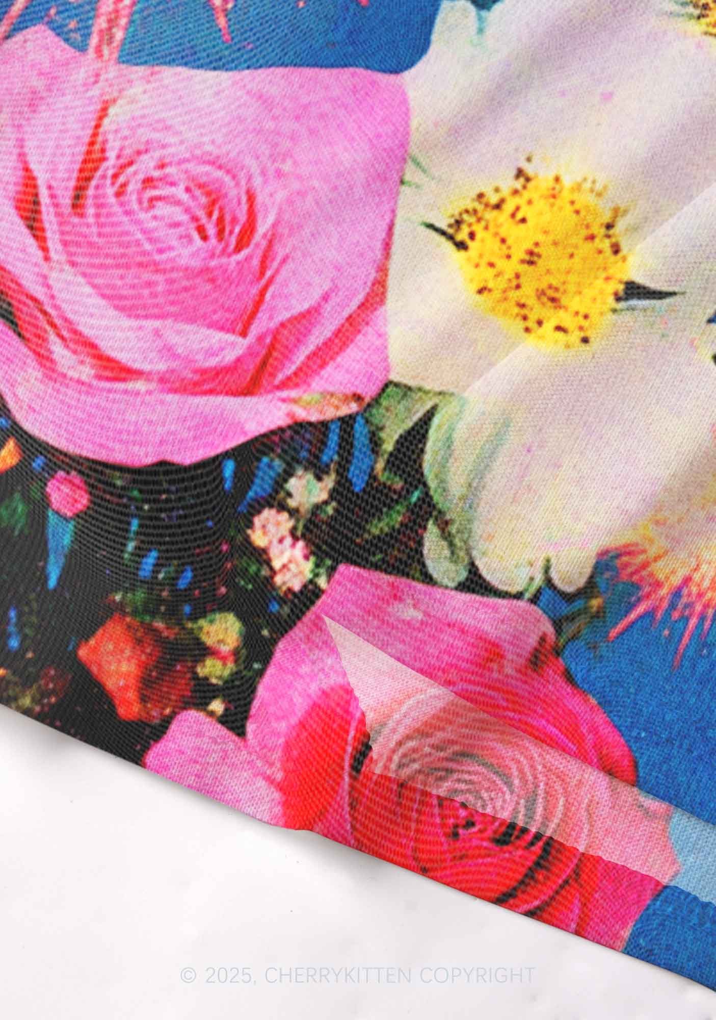 Blooming Flowers Y2K Mesh Cami Tank Cherrykitten
