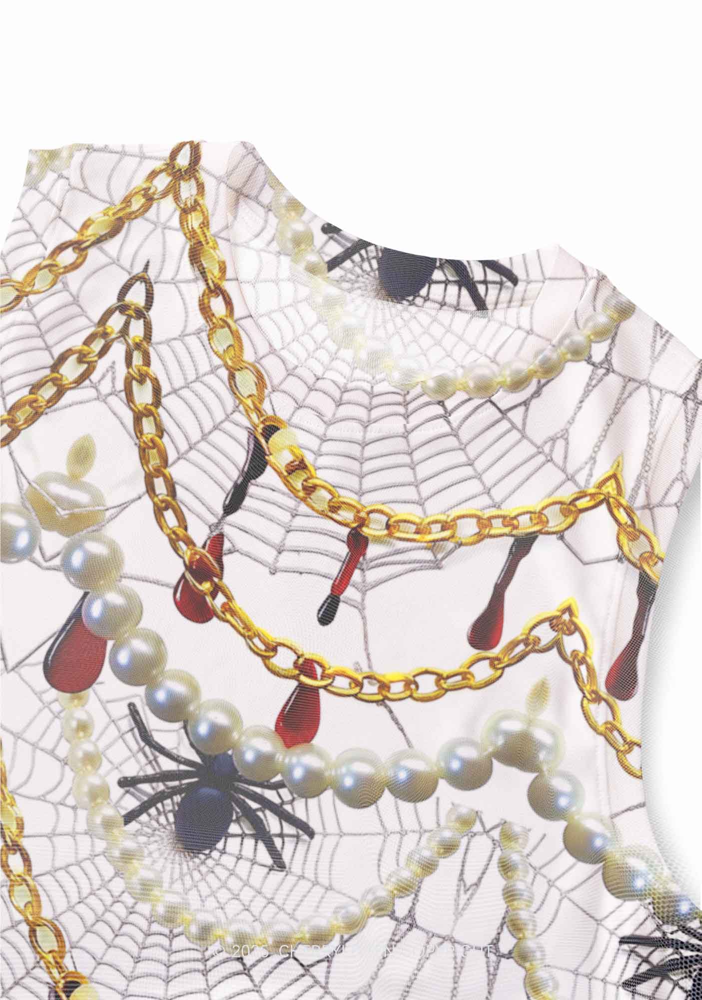 Jewelry Spider Y2K Mesh Muscle Tank Cherrykitten