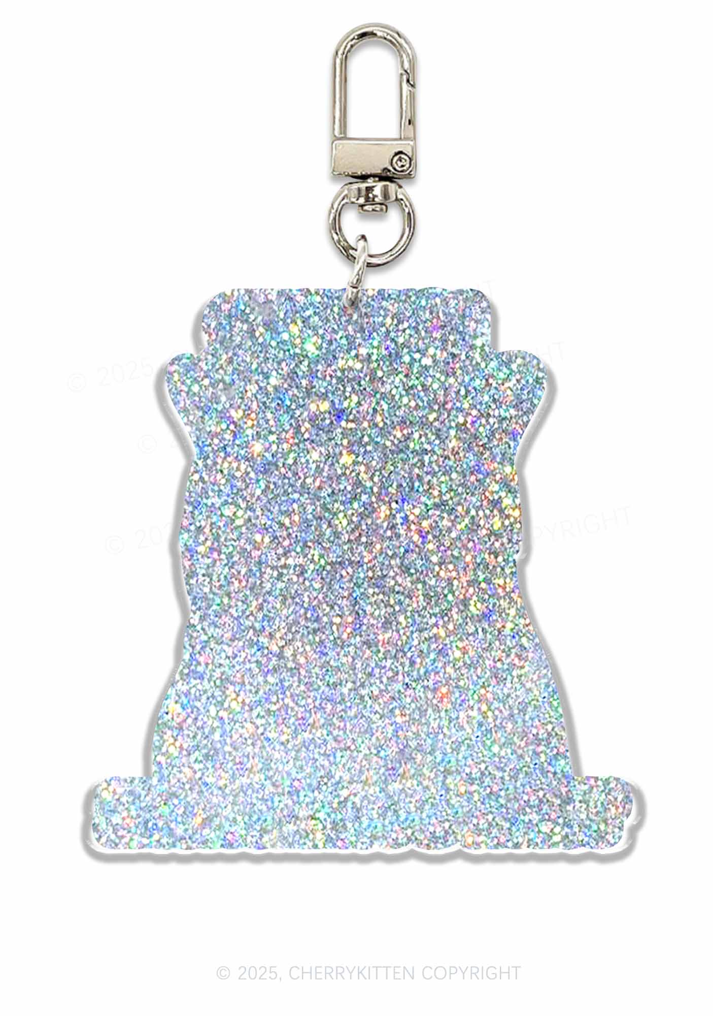 Surived Todays Tummy Ache 1Pc Y2K Glitter Keychain Cherrykitten