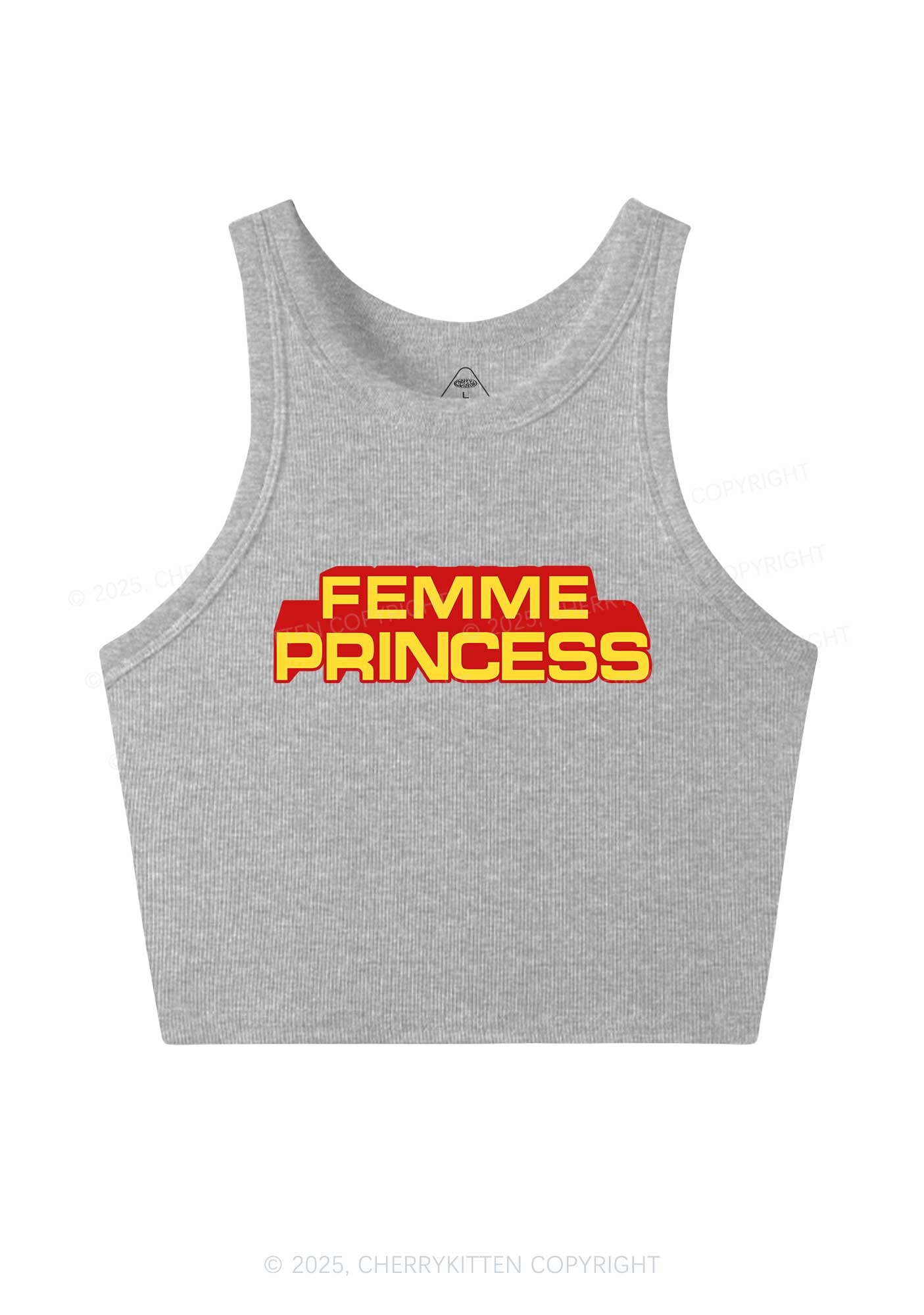 Femme Princess Pride Y2K Crop Tank Top Cherrykitten