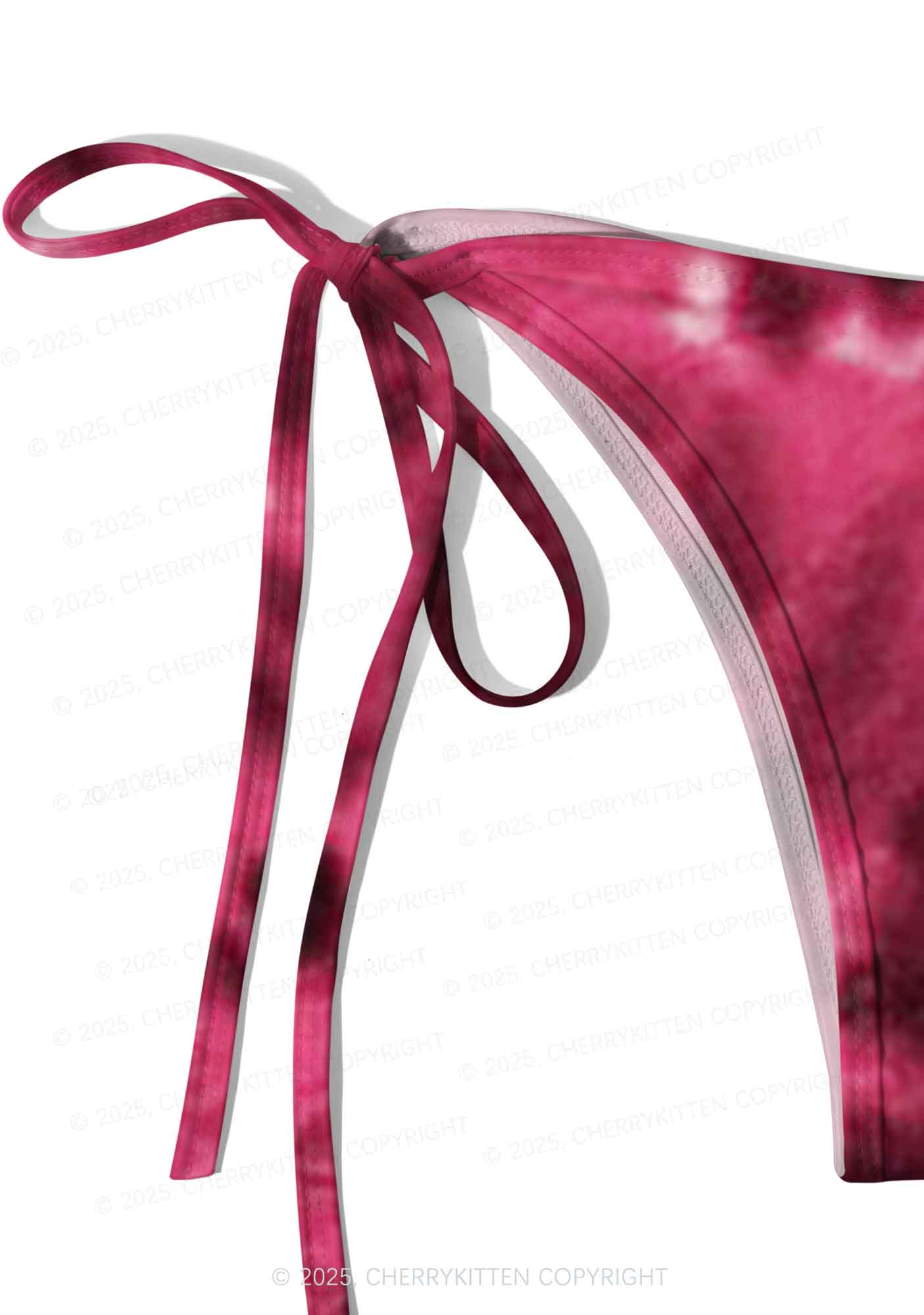Pink Tie Dye Y2K Print Bikini Set Cherrykitten