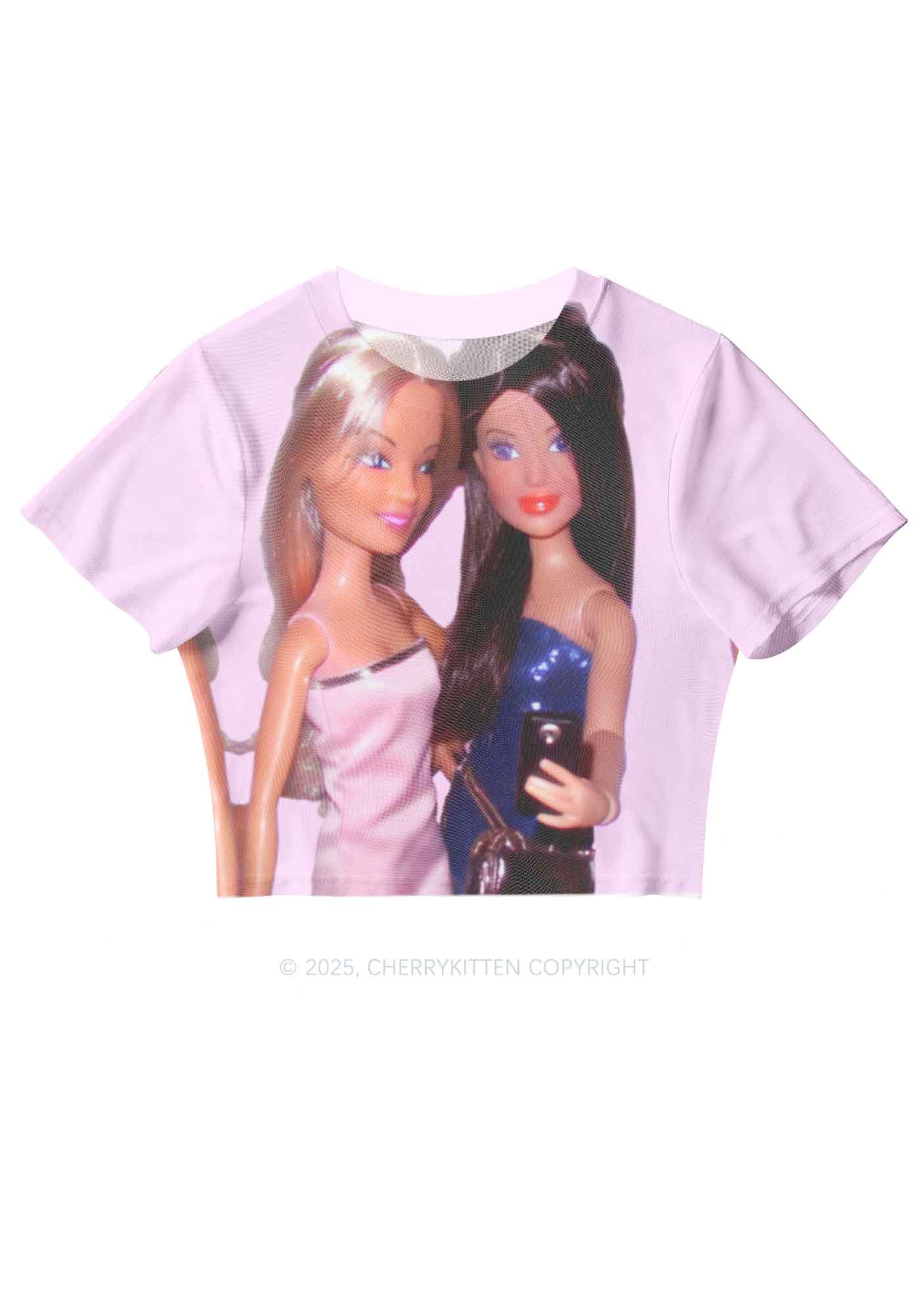 Princess Doll Y2K Mesh Crop Top Cherrykitten