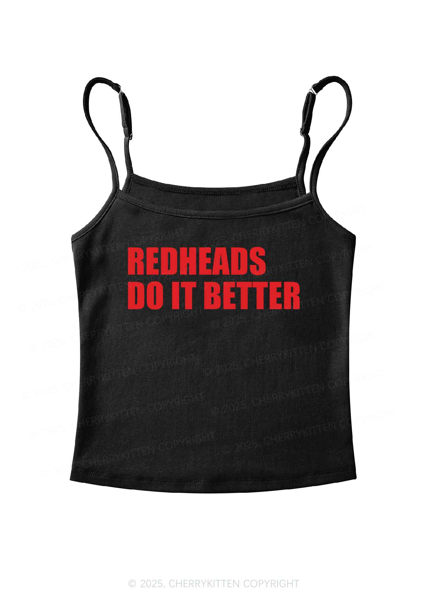 Redheads Do It Better Y2K Spaghetti Strap Cami Cherrykitten