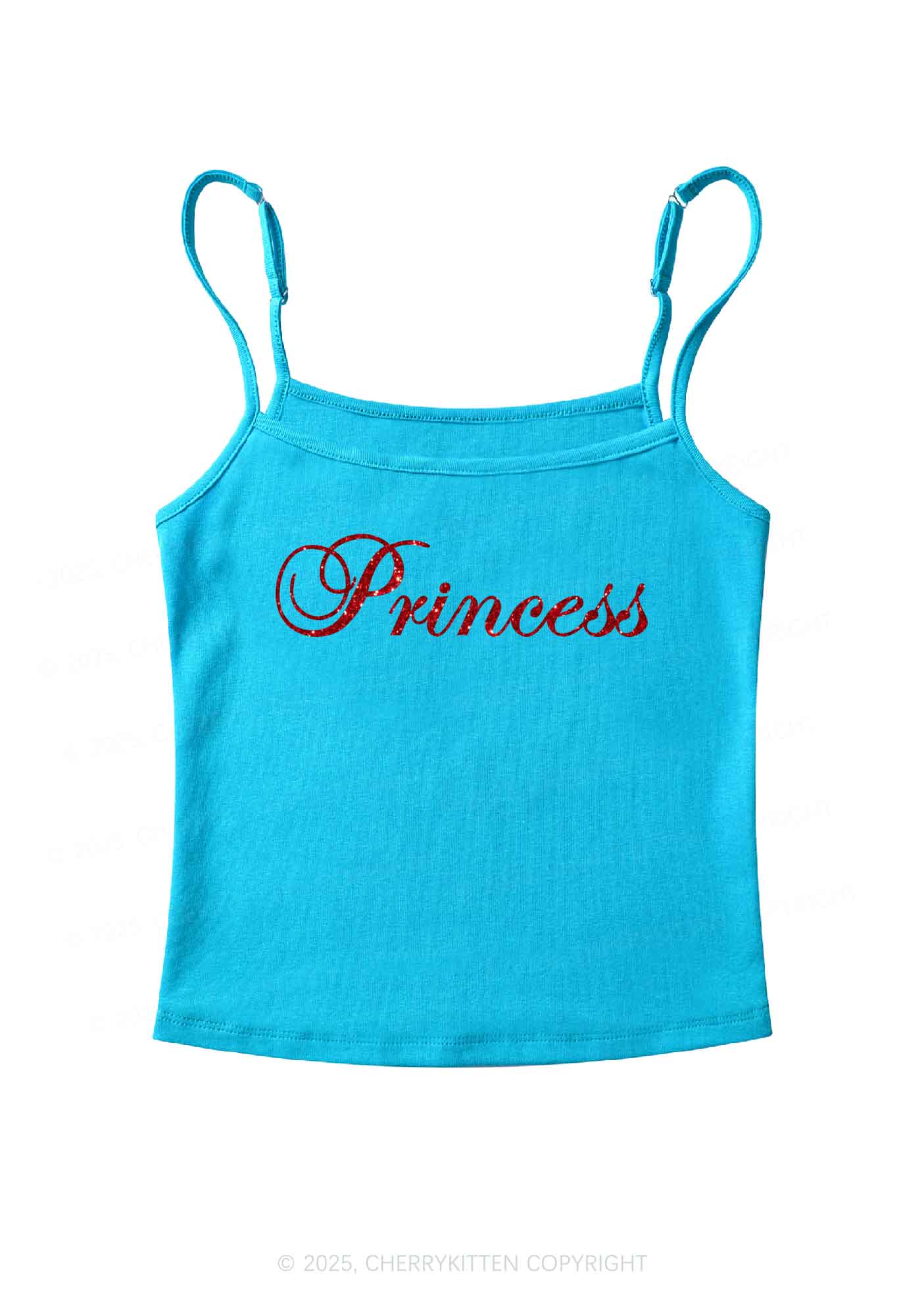 Glitter Princess Y2K Spaghetti Strap Cami Cherrykitten