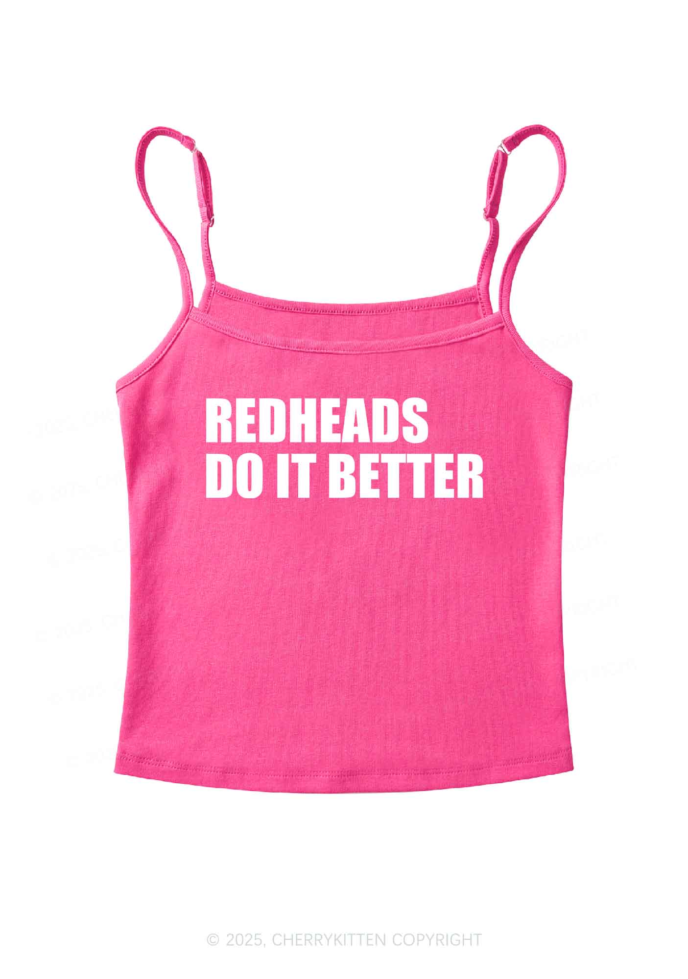 Redheads Do It Better Y2K Spaghetti Strap Cami Cherrykitten