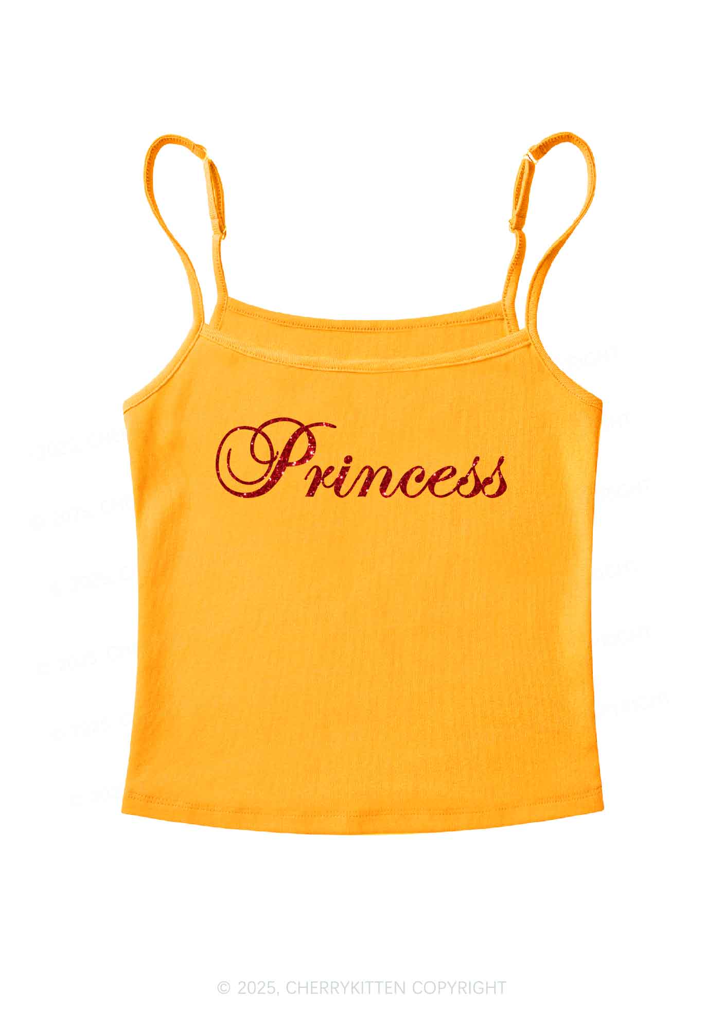 Glitter Princess Y2K Spaghetti Strap Cami Cherrykitten