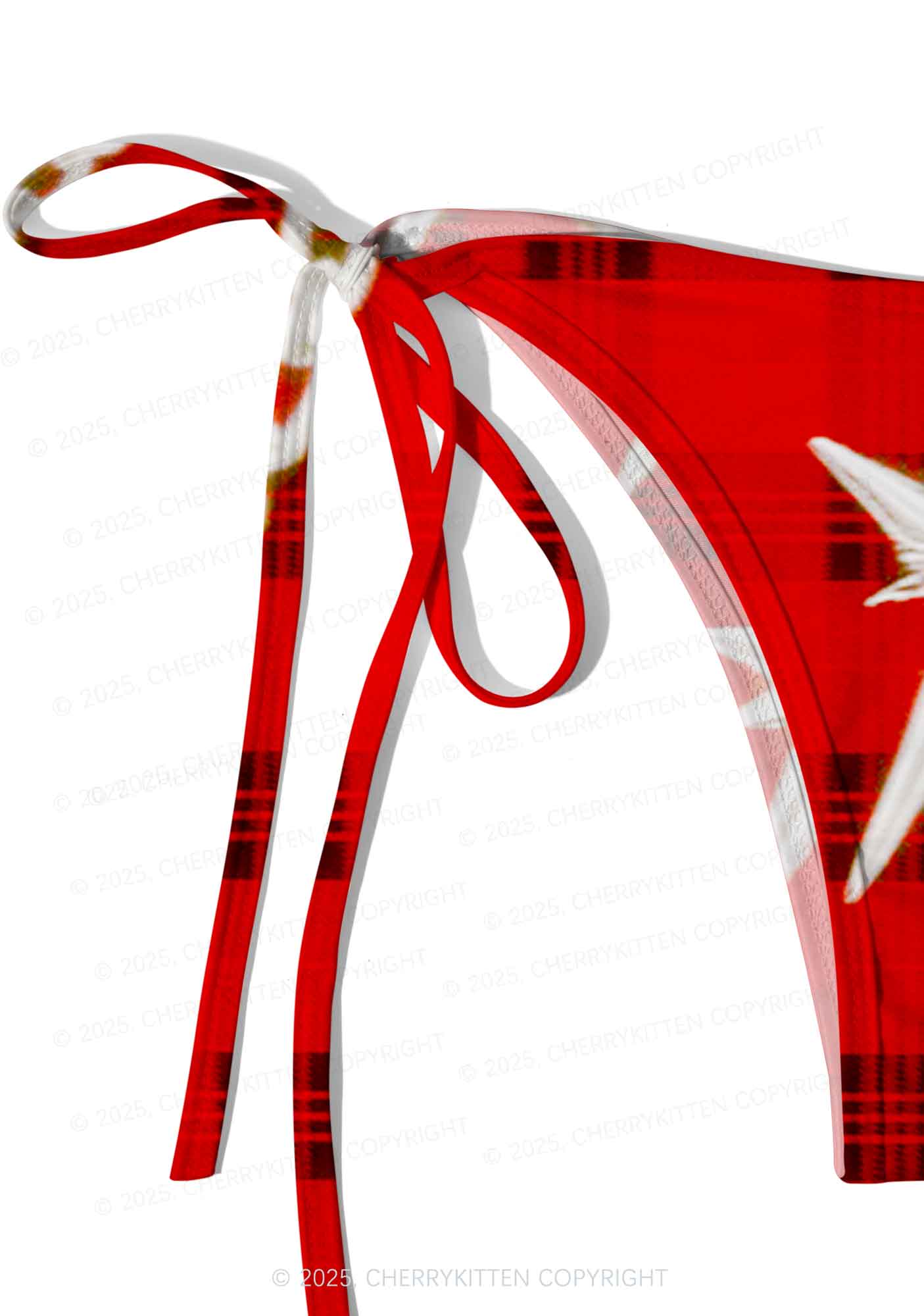 Star Chain Black Pattern Y2K Print Bikini Set Cherrykitten