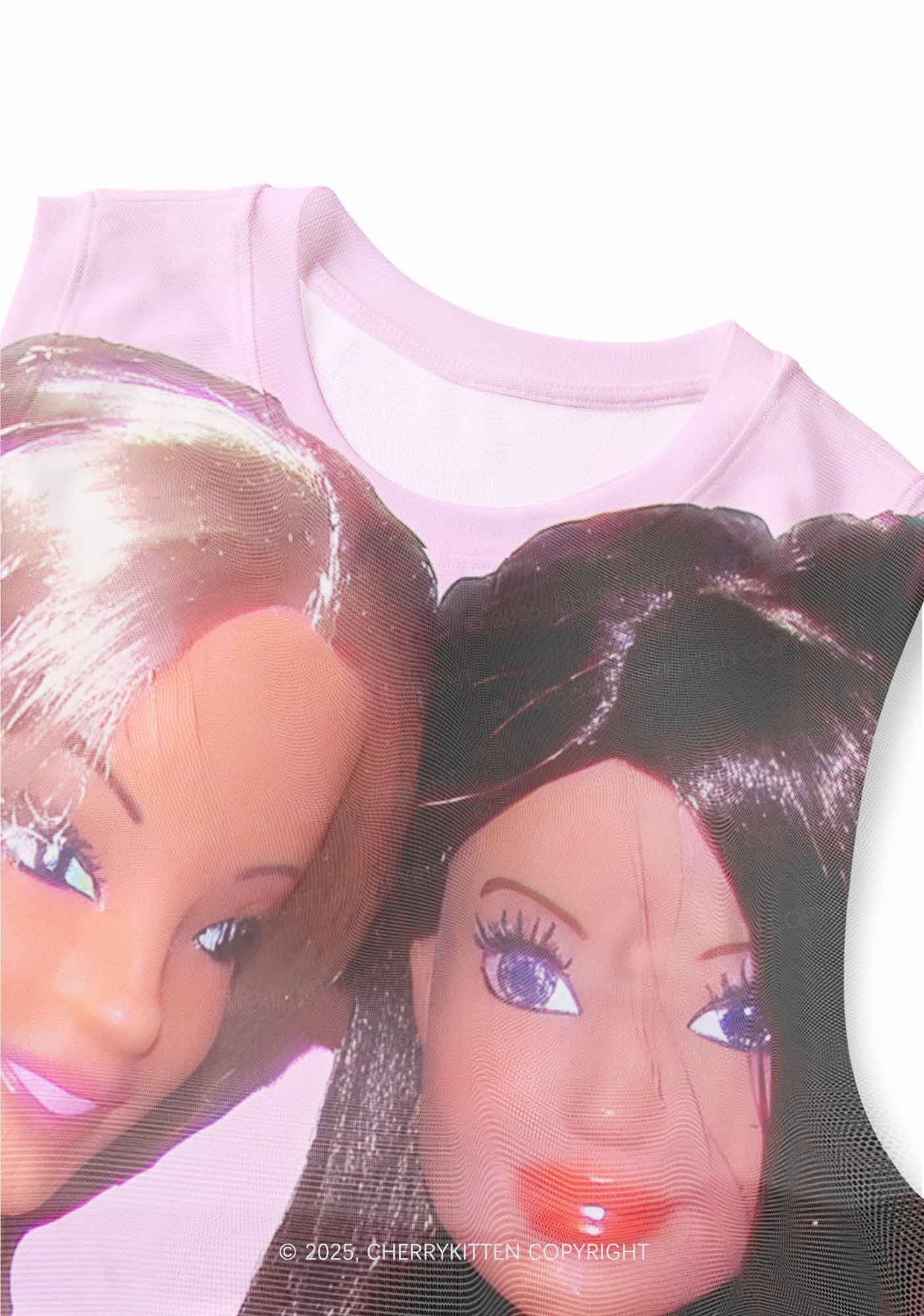 Princess Doll Y2K Mesh Muscle Tank Cherrykitten
