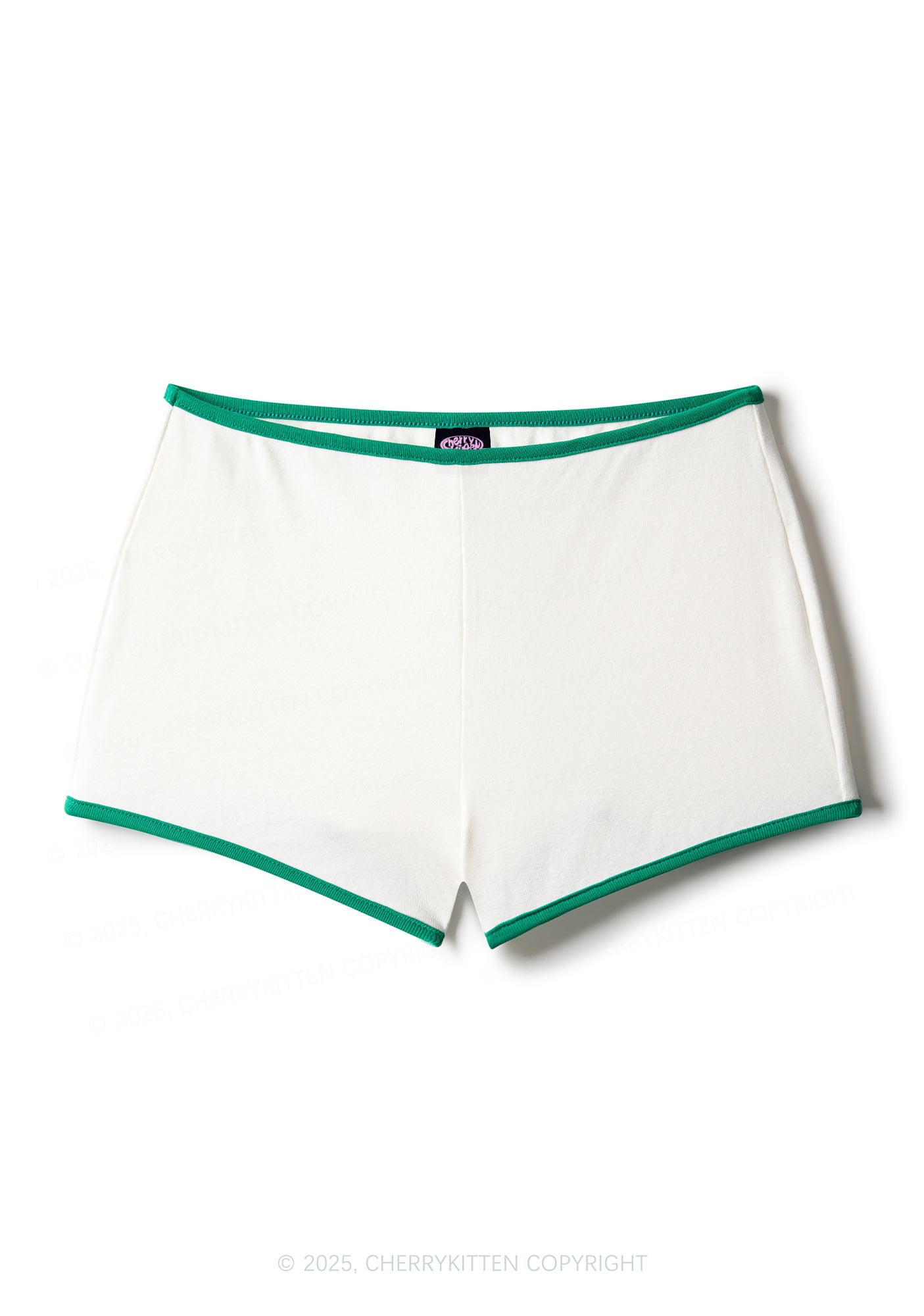 Plain Y2K Contrast Mini Shorts Cherrykitten