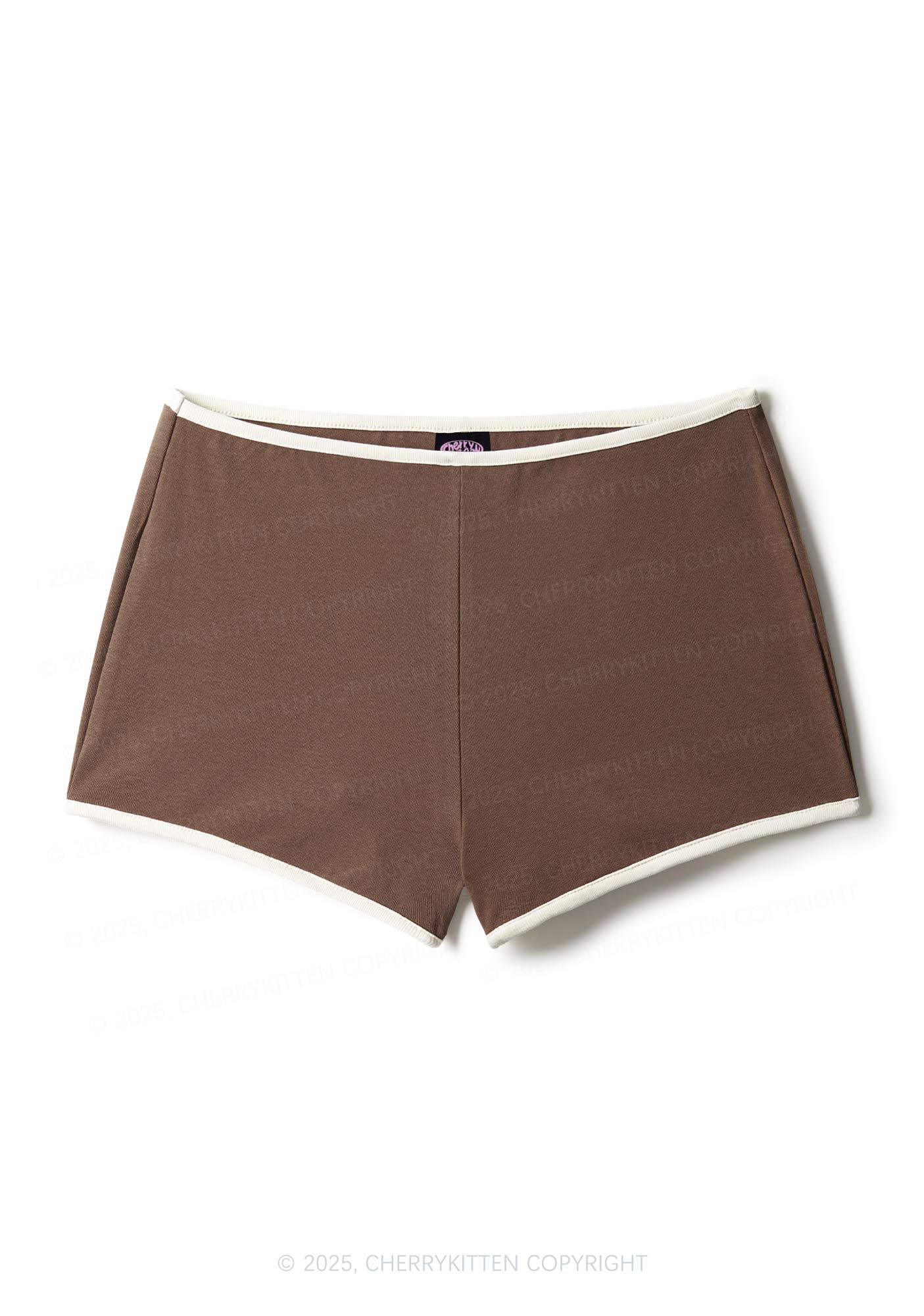 Plain Y2K Contrast Mini Shorts Cherrykitten