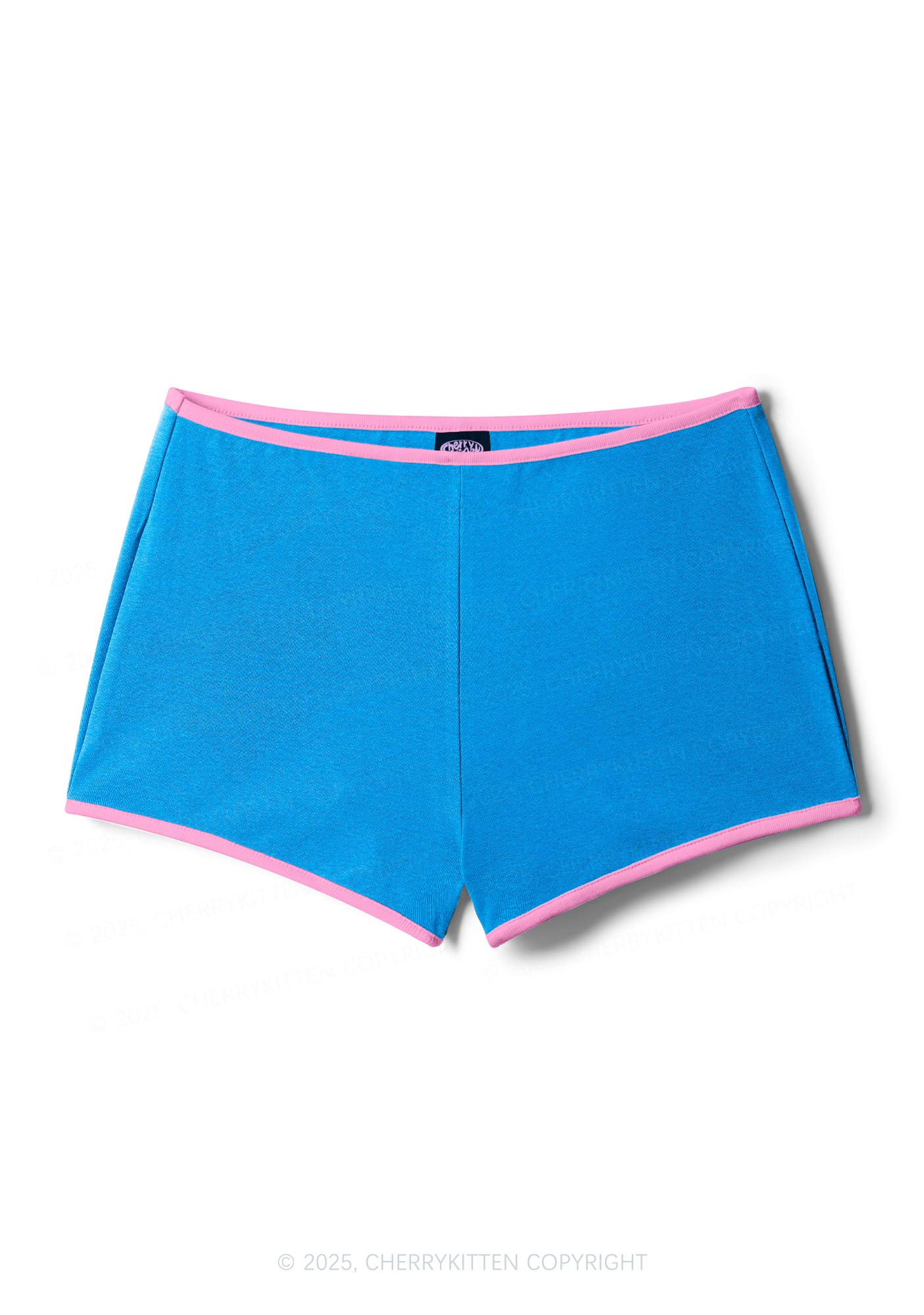 Plain Y2K Contrast Mini Shorts Cherrykitten