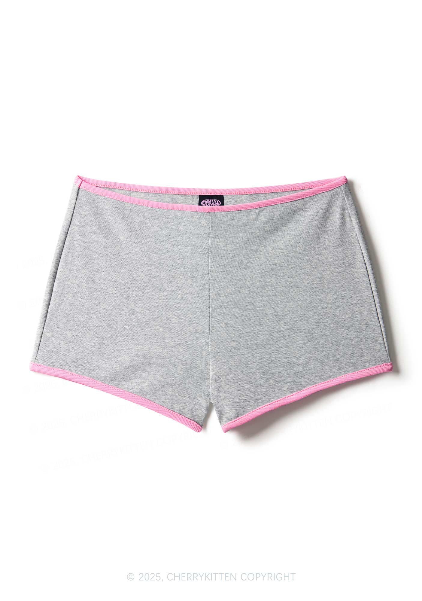 Plain Y2K Contrast Mini Shorts Cherrykitten