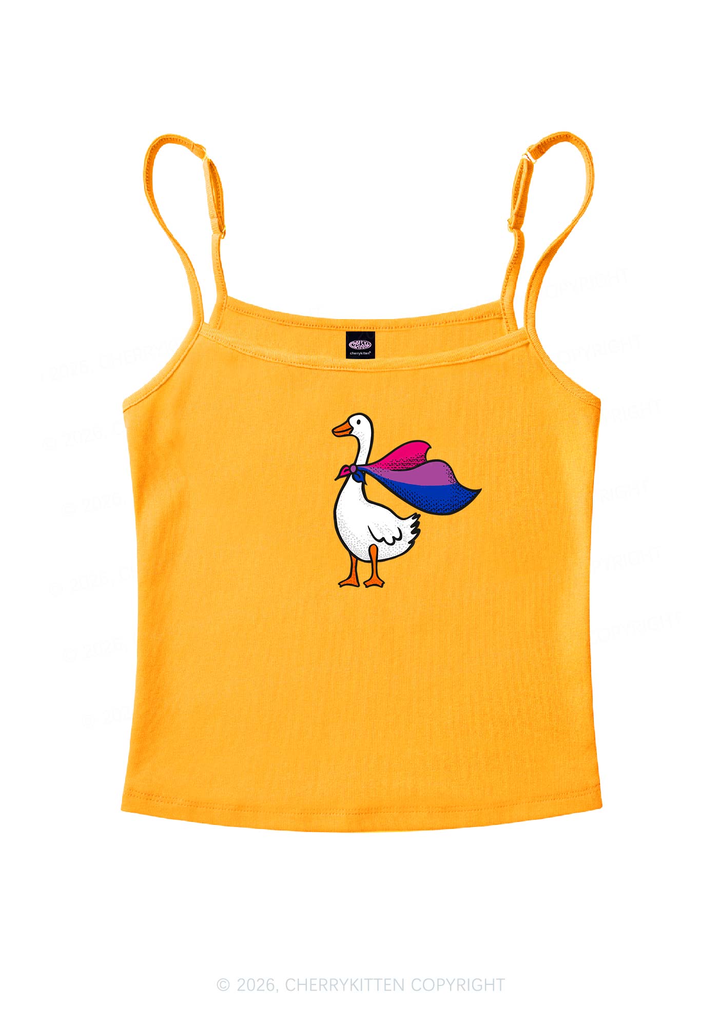 Bisexual Goose Pride Y2K Spaghetti Strap Cami Cherrykitten