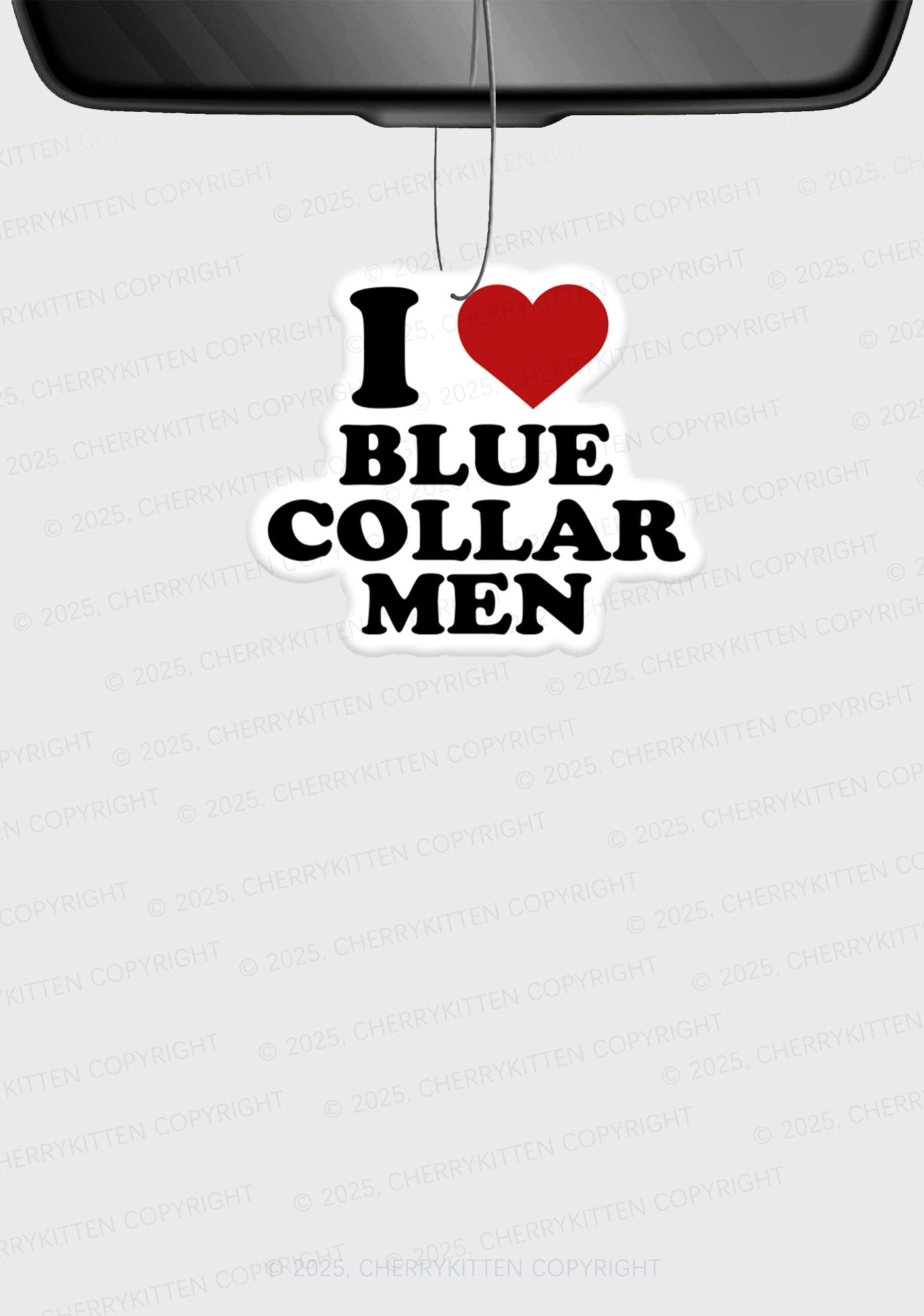 I Love Blue Collar Men 1Pc Y2K Car Air Freshener Cherrykitten