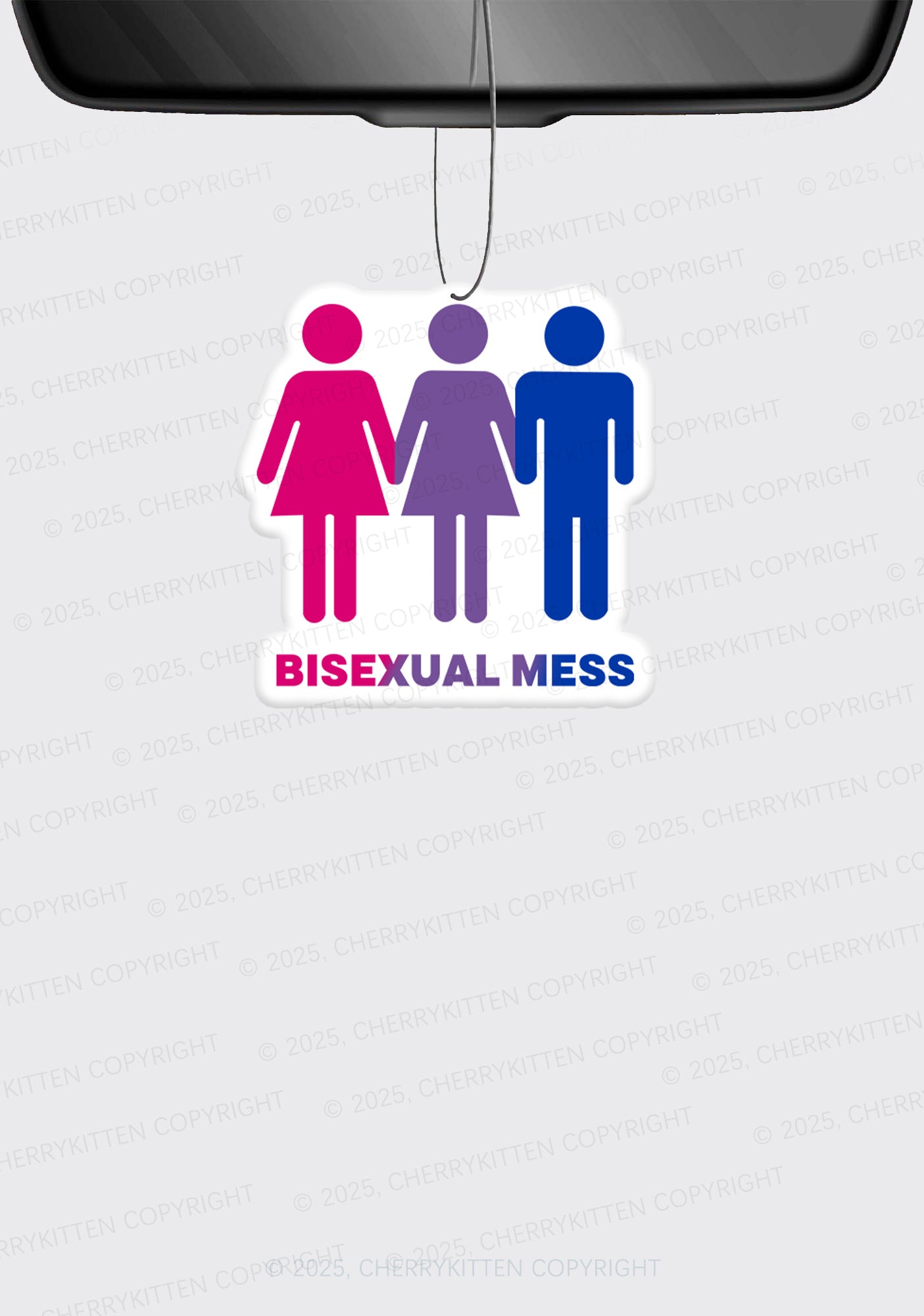 Bisexual Mess Love Pride 1Pc Y2K Car Air Freshener Cherrykitten