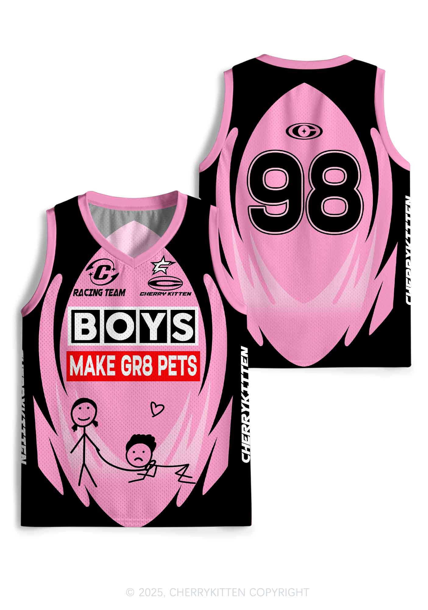 Custom Boys Make Gr8 Pets Y2K Sport Jersey Tank Cherrykitten