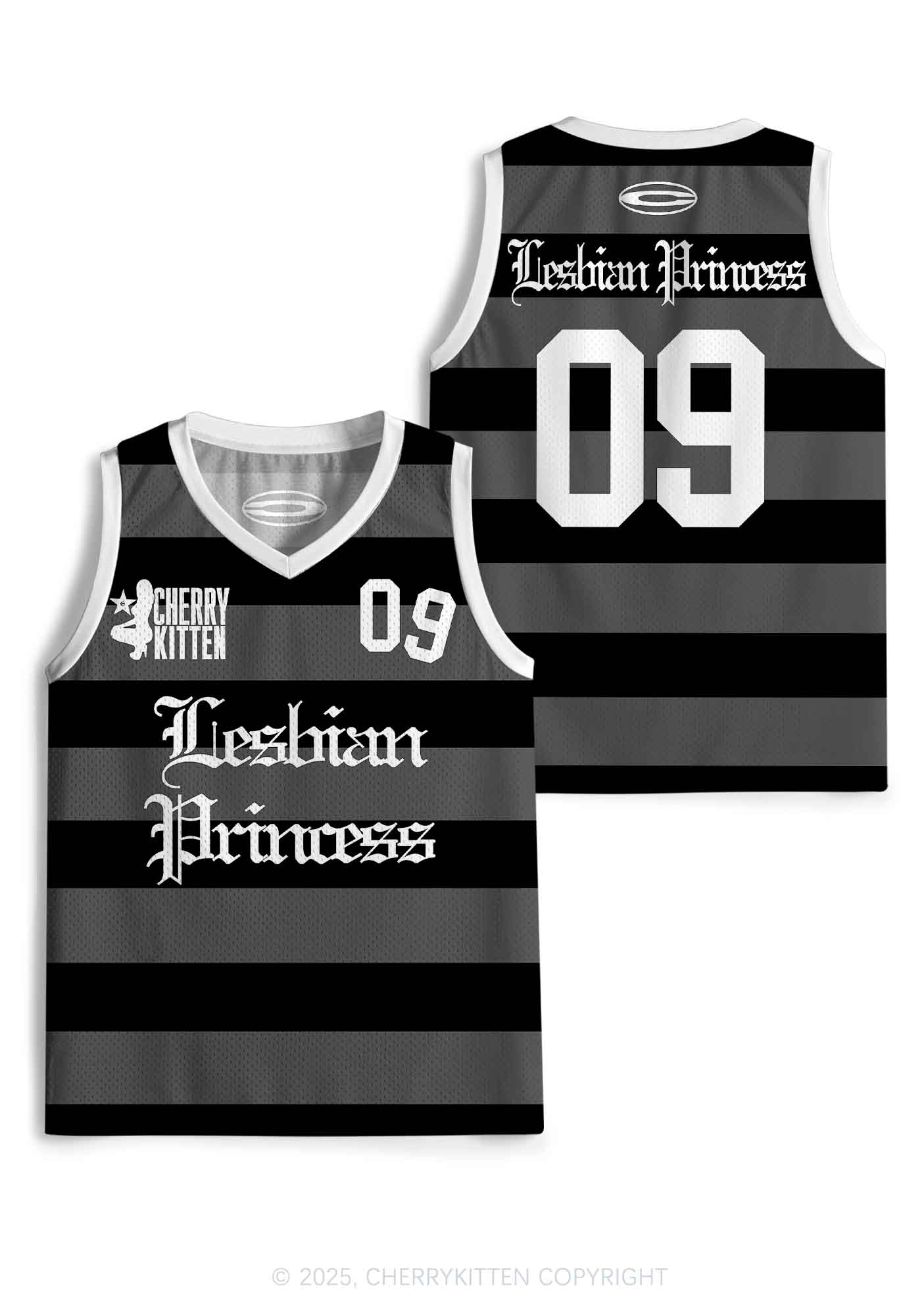 Custom Black Lesbian Princess Pride Y2K Sport Jersey Tank Cherrykitten