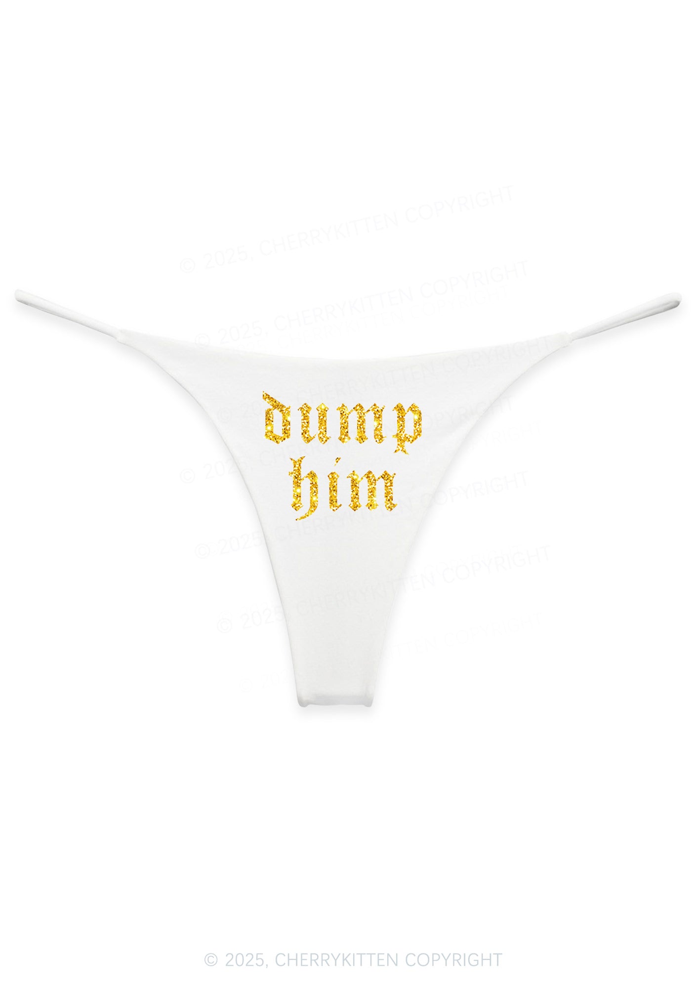 Glitter Dump Him Y2K Bikini String Thong Cherrykitten