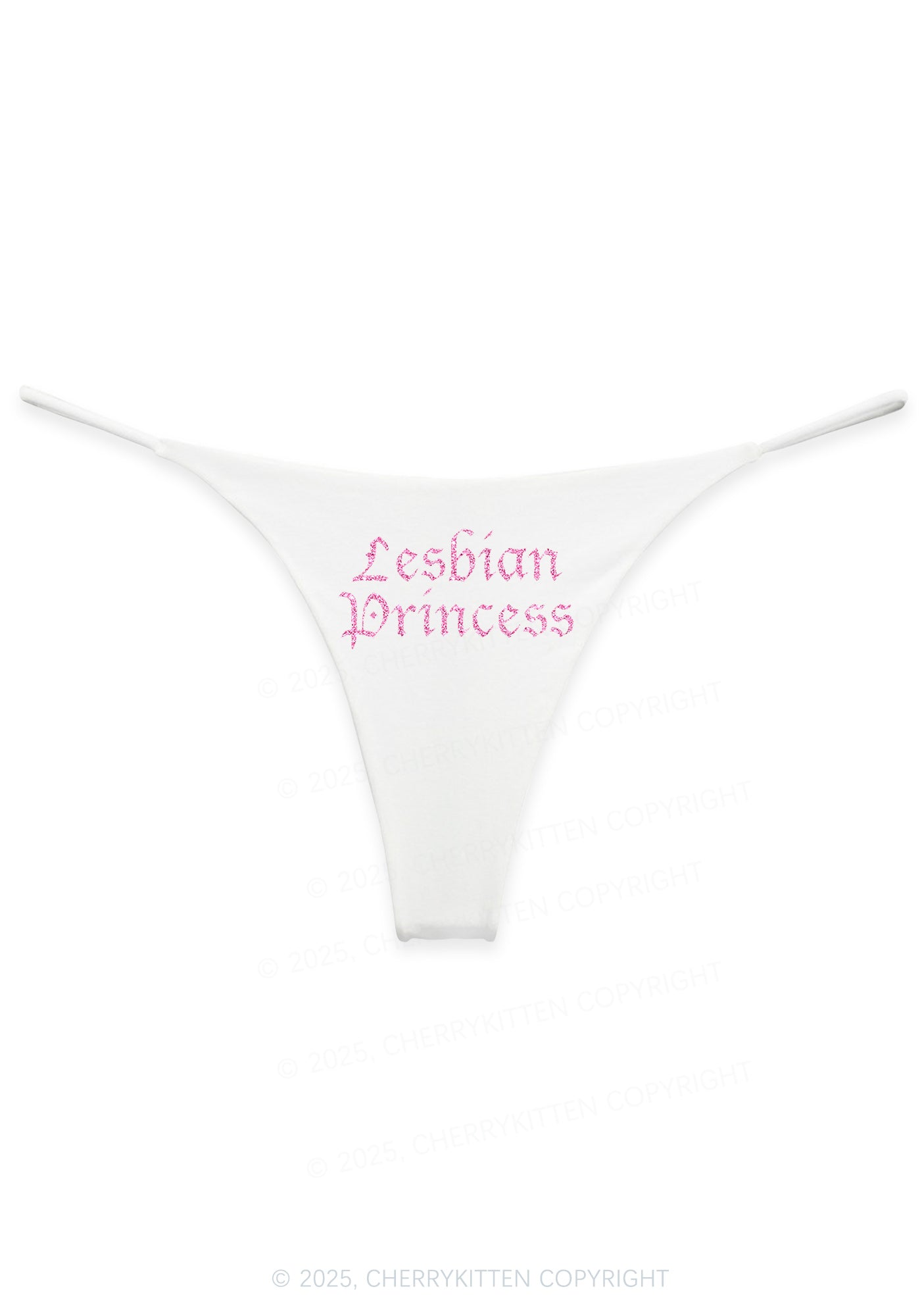 Glitter Lesbian Princess Pride Y2K Bikini String Thong Cherrykitten