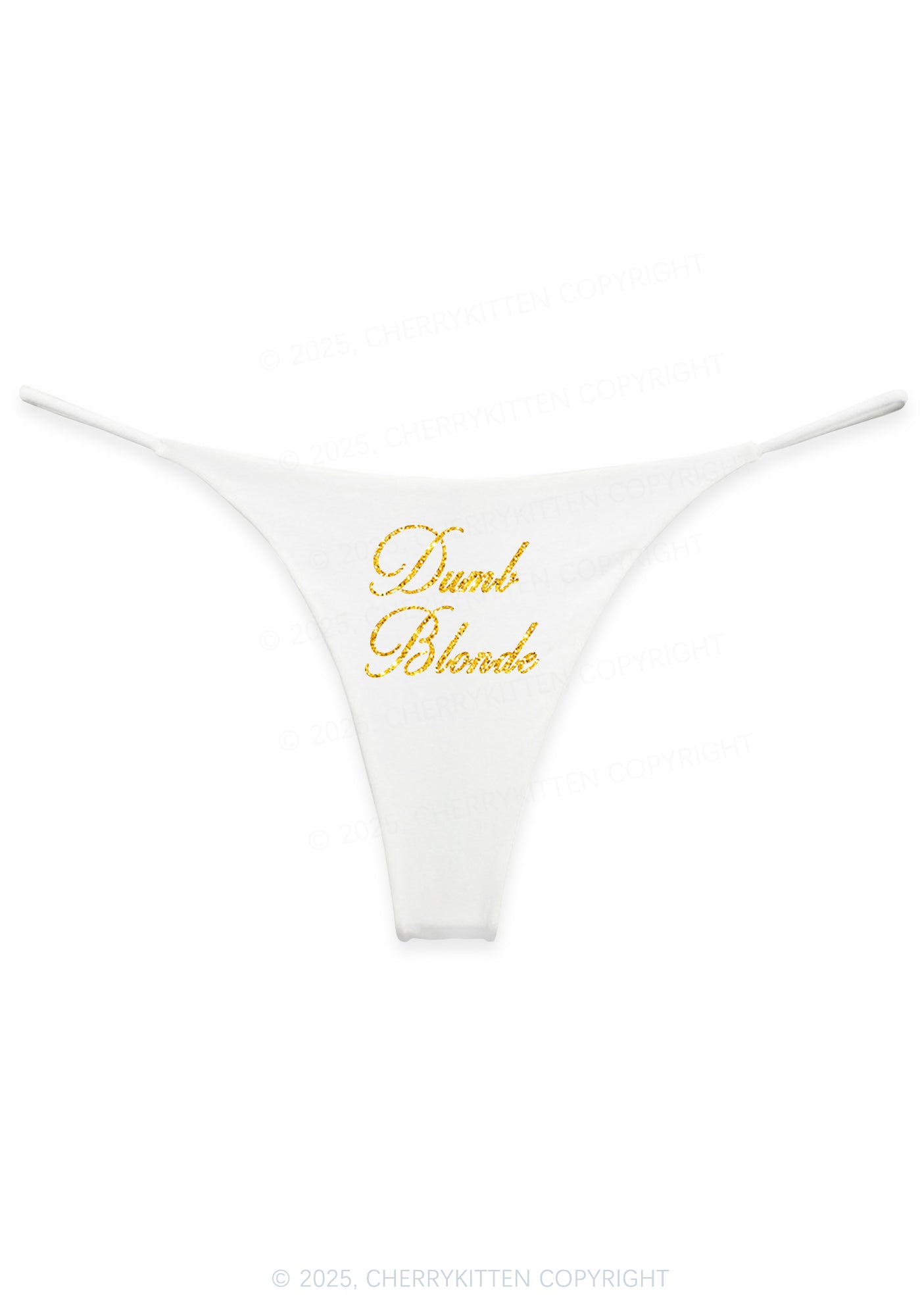 Glitter Dumb Blonde Y2K Bikini String Thong Cherrykitten