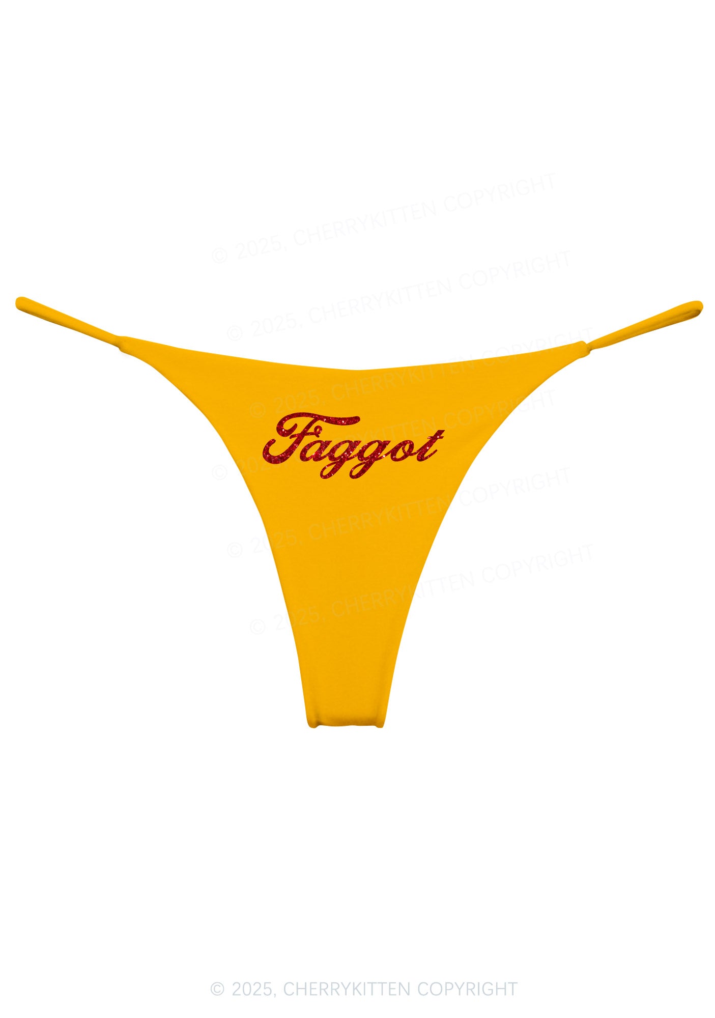 Glitter Faggot Pride Y2K Bikini String Thong Cherrykitten