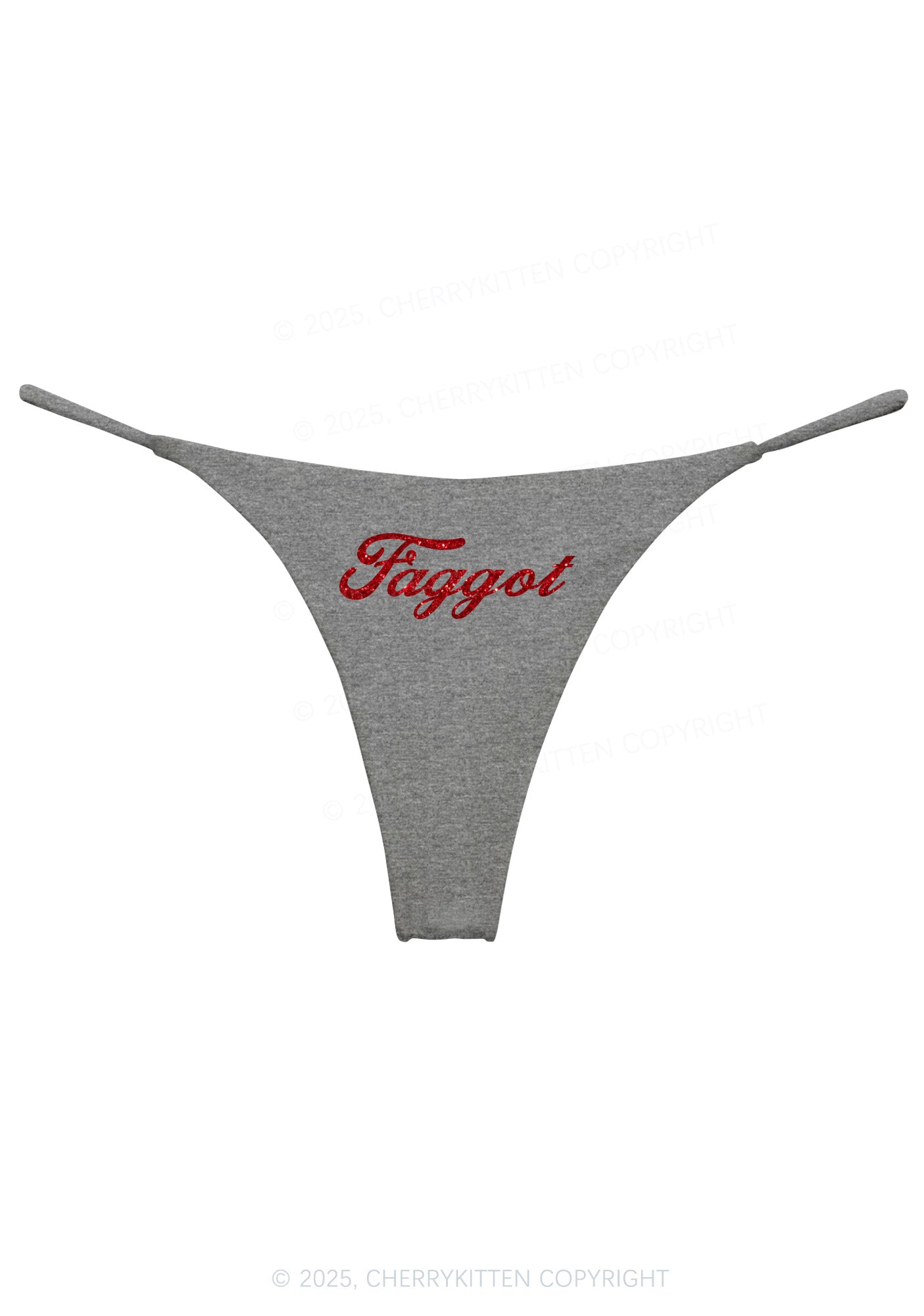 Glitter Faggot Pride Y2K Bikini String Thong Cherrykitten