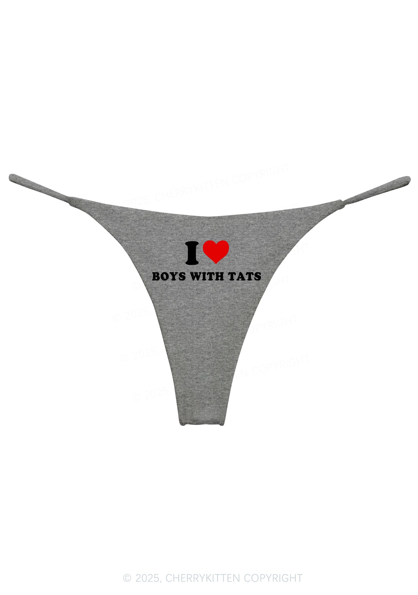 I Love Boys With Tats Y2K Bikini String Thong Cherrykitten
