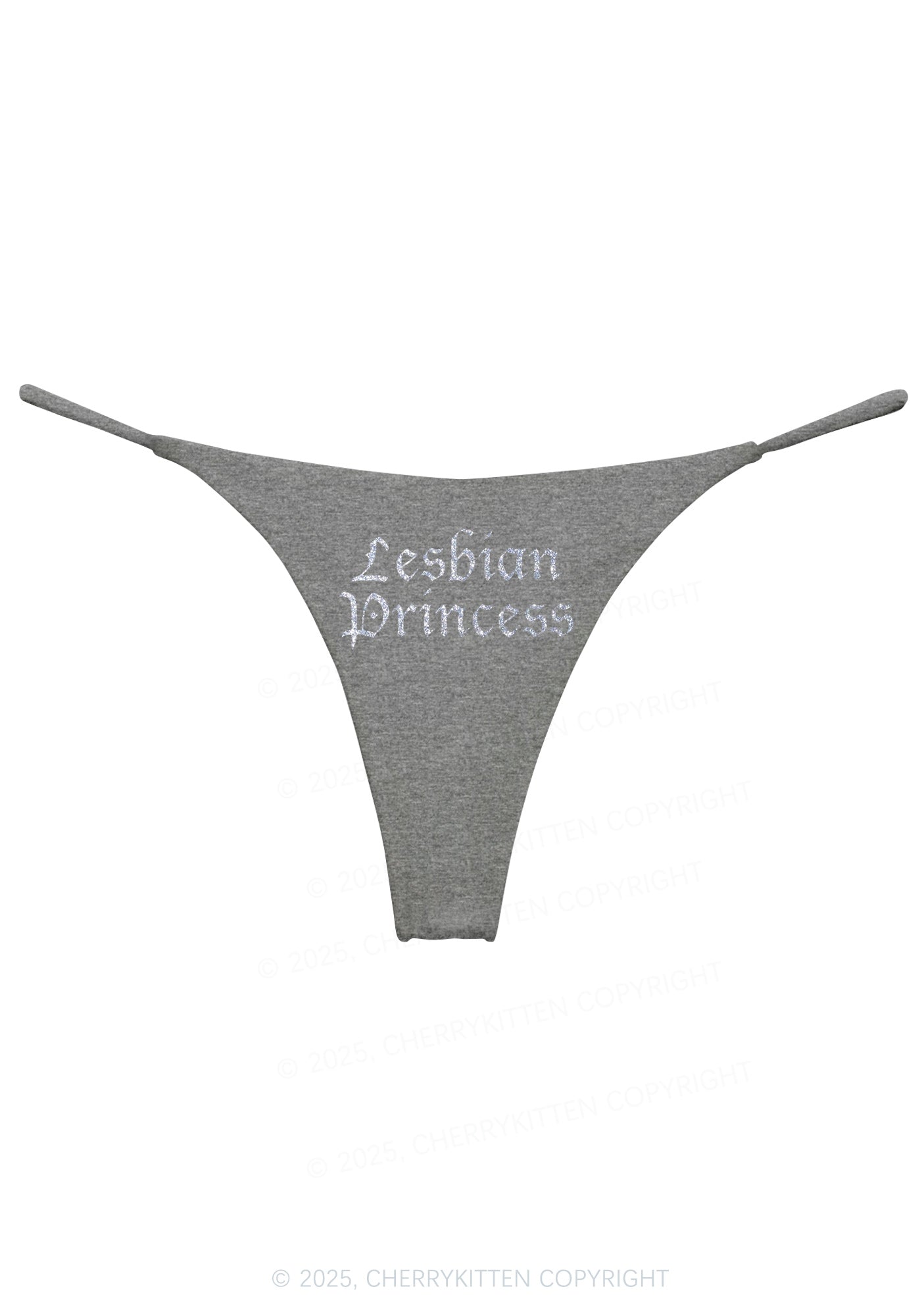 Glitter Lesbian Princess Pride Y2K Bikini String Thong Cherrykitten