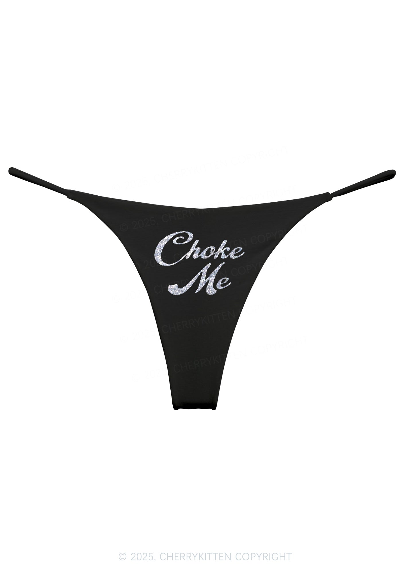 Glitter Choke Me Y2K Bikini String Thong Cherrykitten