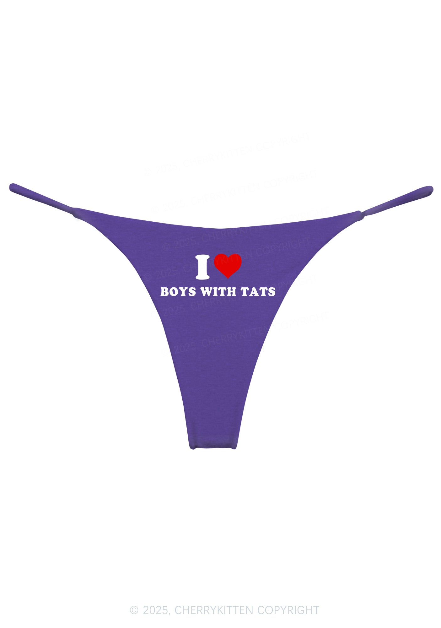 I Love Boys With Tats Y2K Bikini String Thong Cherrykitten