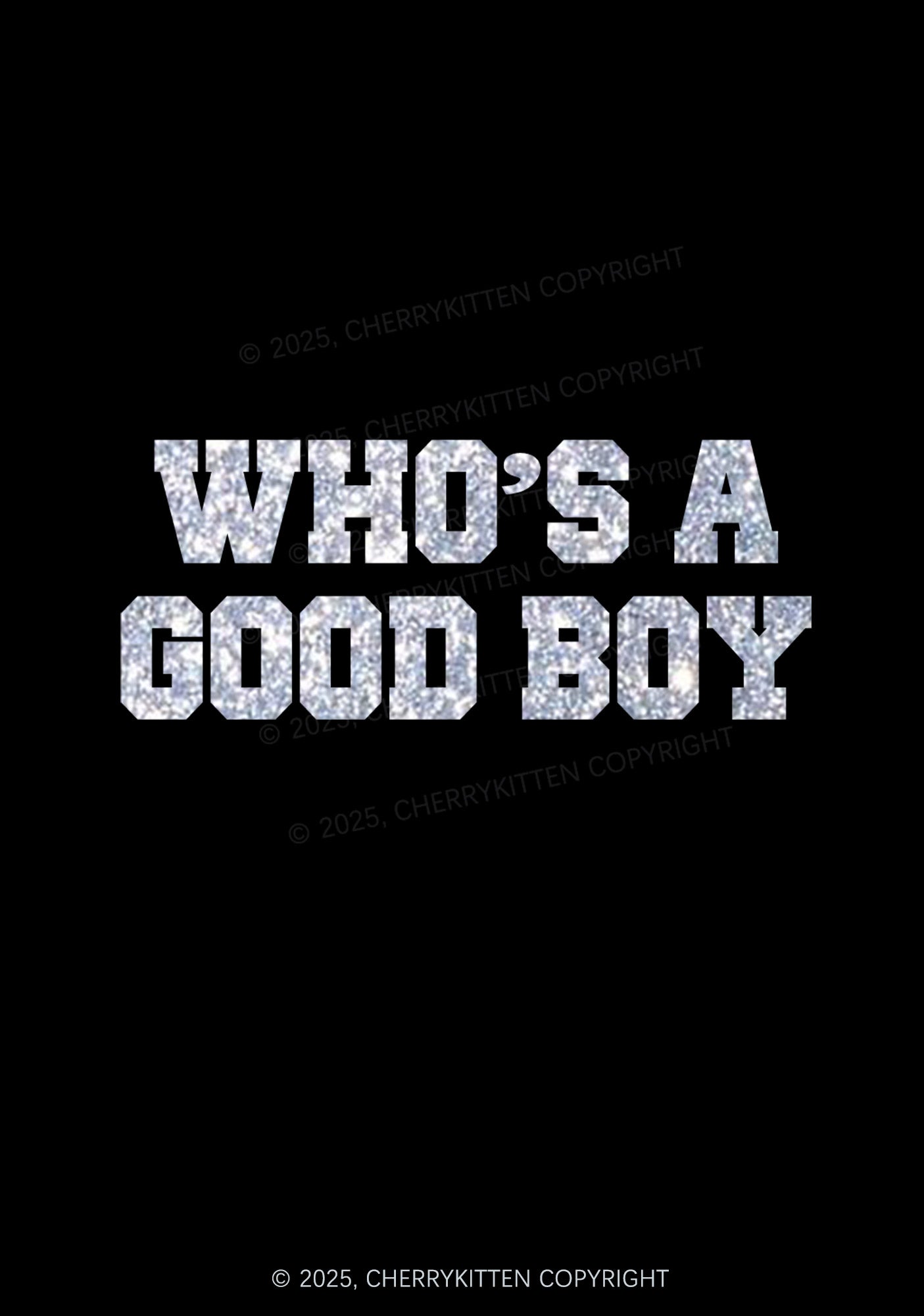 Glitter Whos A Good Boy Y2K Bikini String Thong Cherrykitten