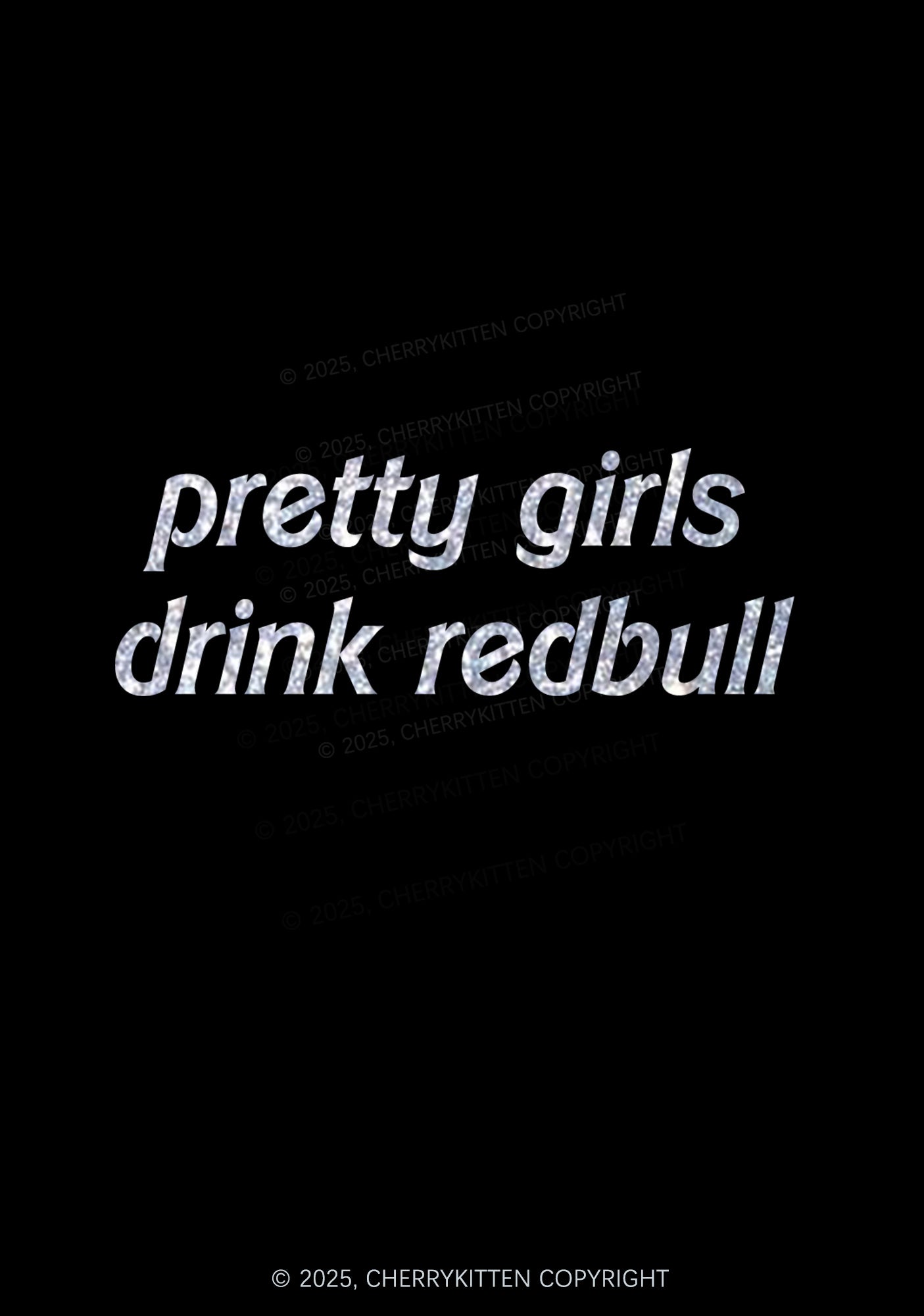 Glitter Pretty Girls Drink Redbull Y2K Bikini String Thong Cherrykitten