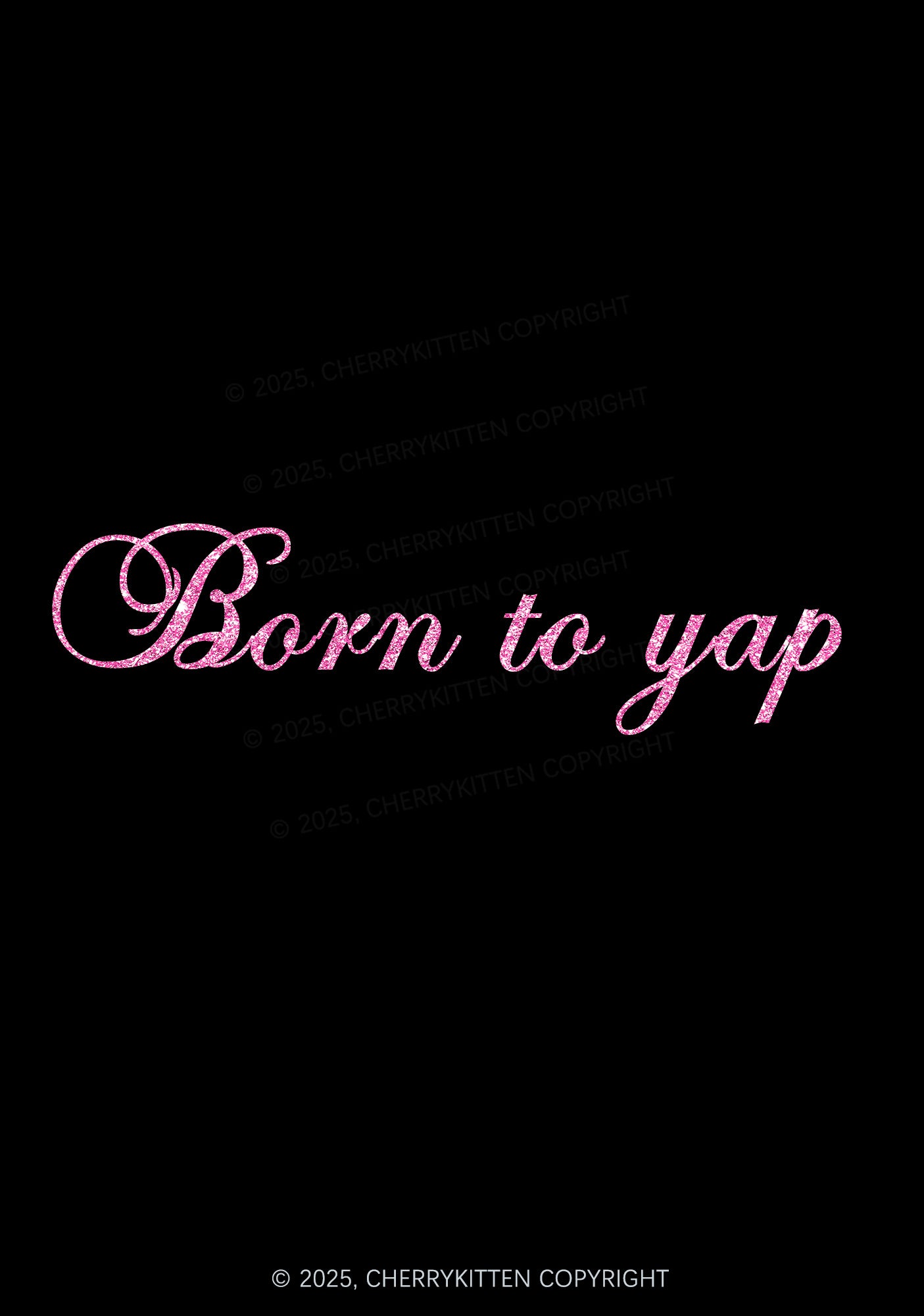 Glitter Born To Yap Y2K Bikini String Thong Cherrykitten