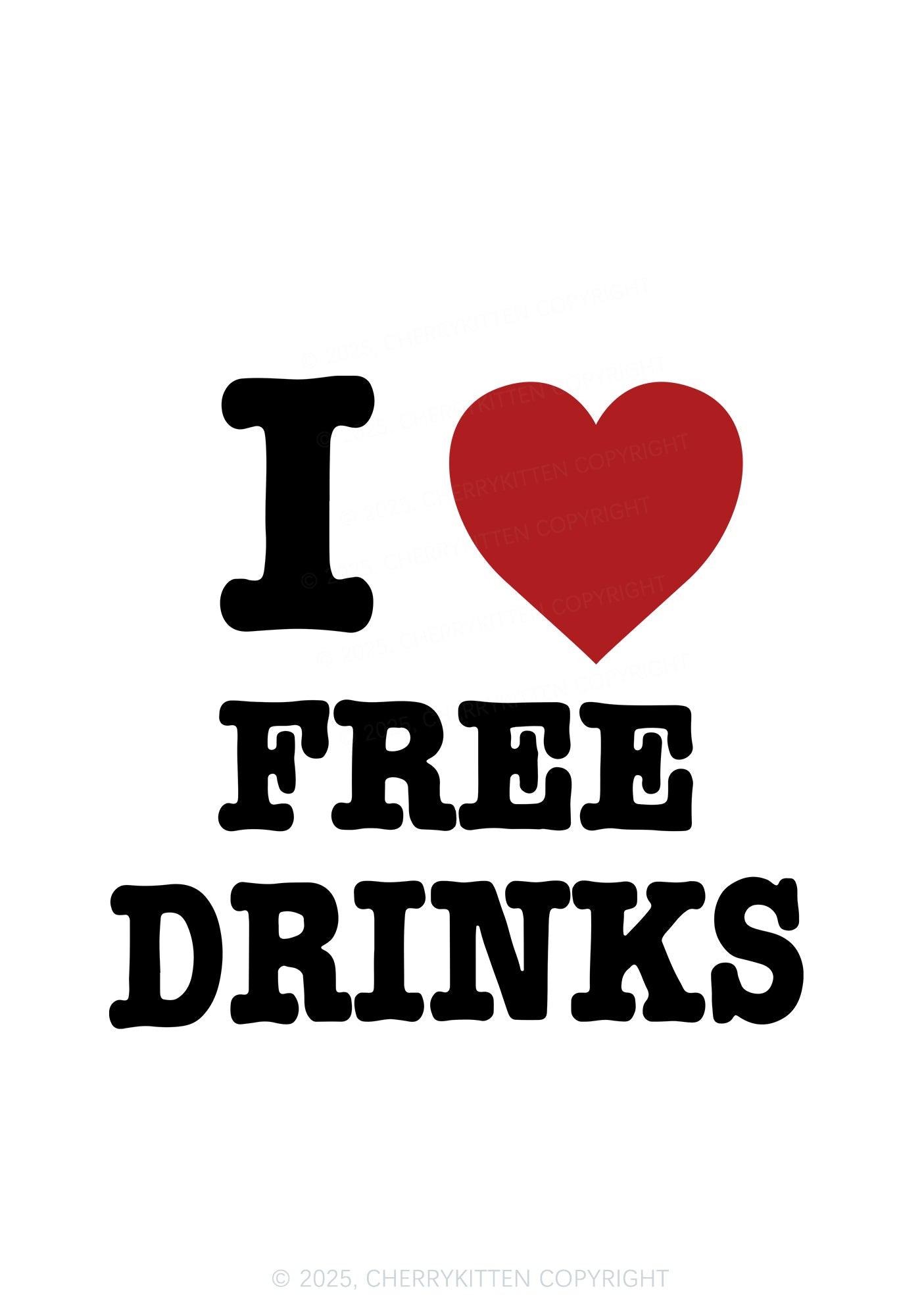I Love Free Drinks Y2K Bikini String Thong Cherrykitten