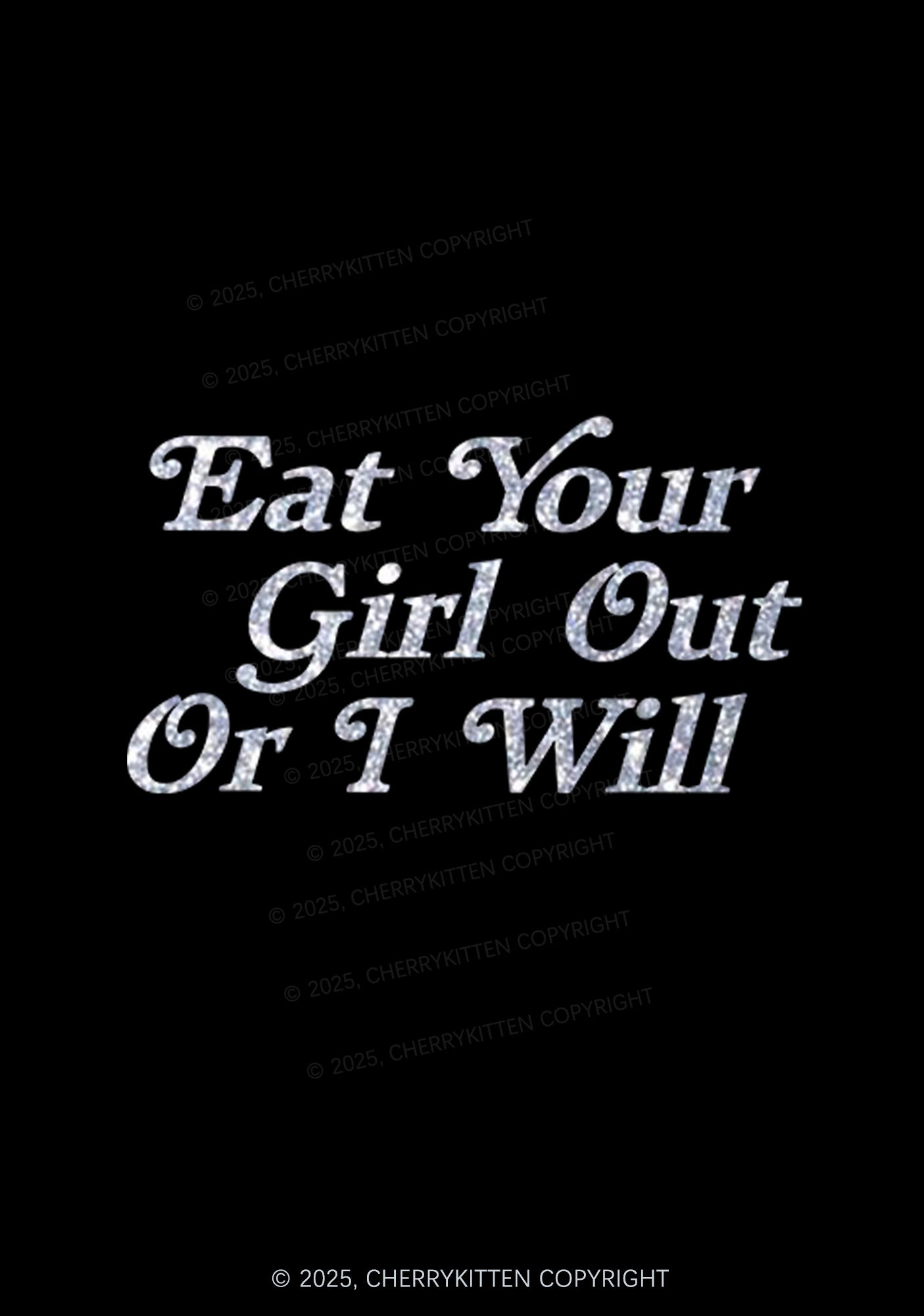 Glitter Eat Your Girl Out Pride Y2K Bikini String Thong Cherrykitten