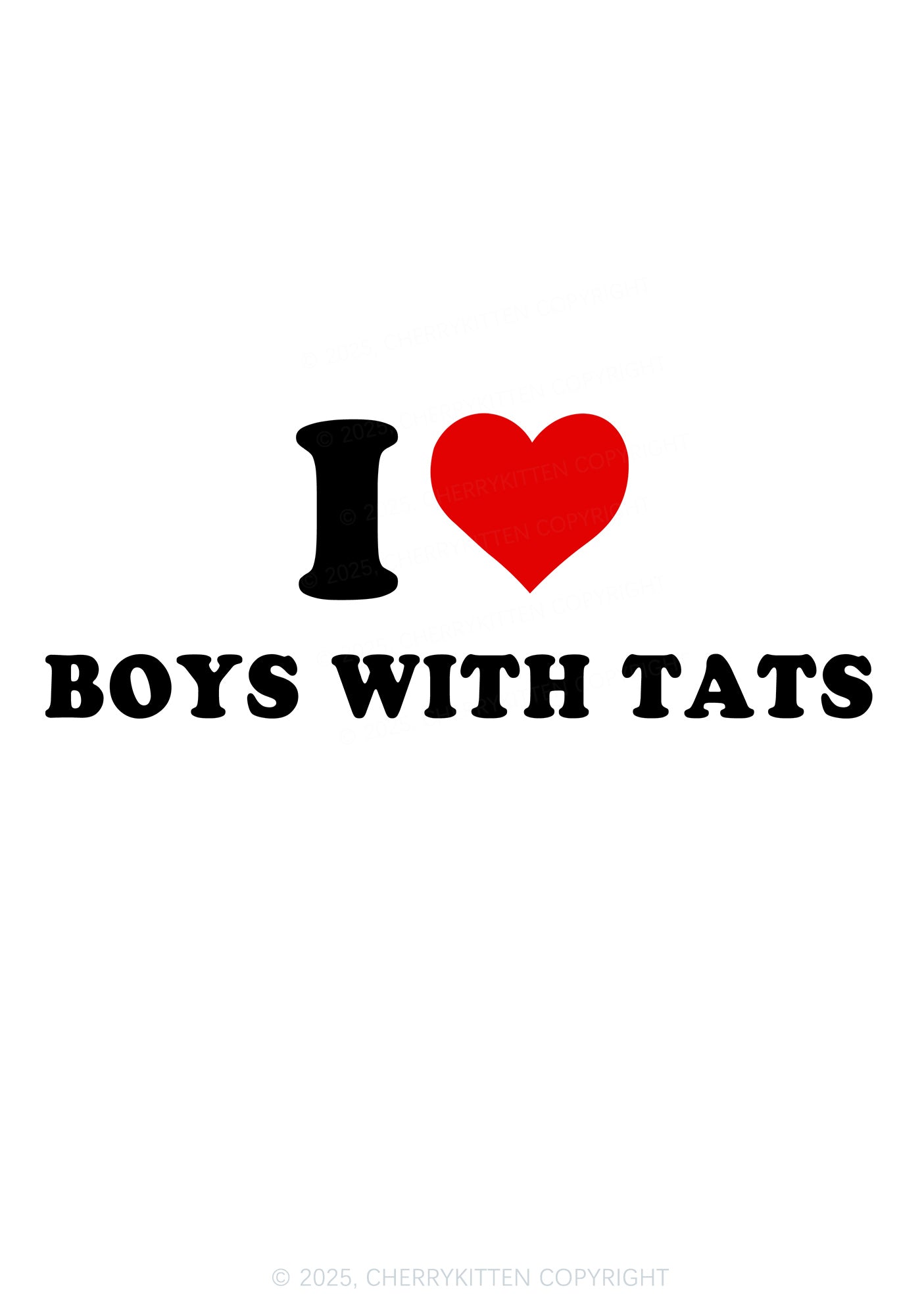 I Love Boys With Tats Y2K Bikini String Thong Cherrykitten