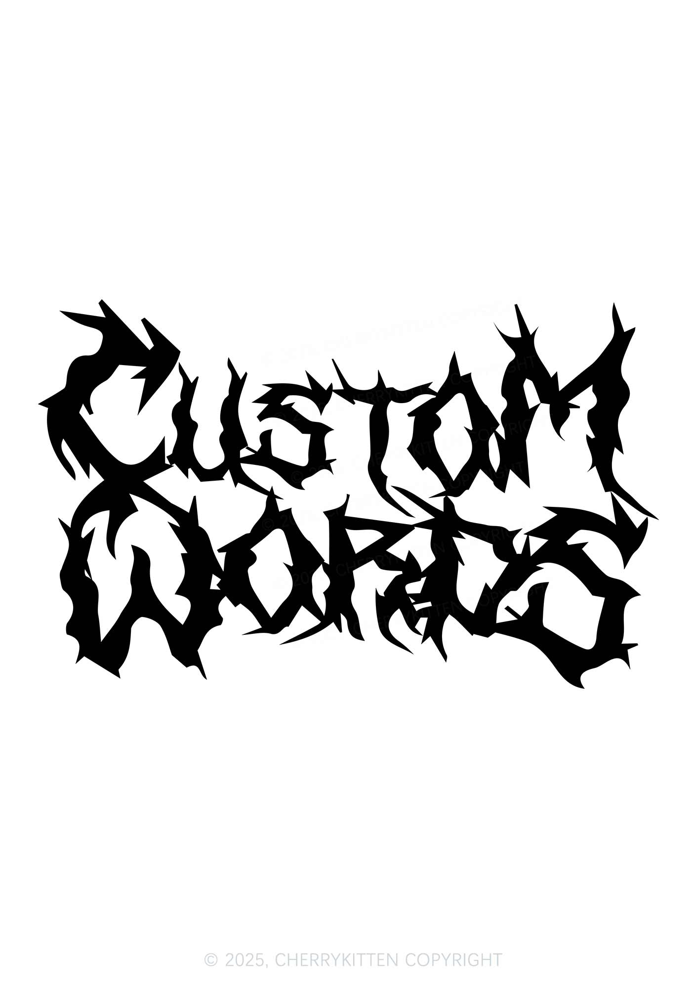 Custom Text Punk Font Y2K Bikini String Thong Cherrykitten