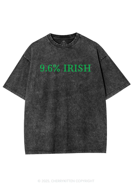 Nine Point Six Percent Irish St Patricks Y2K Shirts Washed Tee Cherrykitten