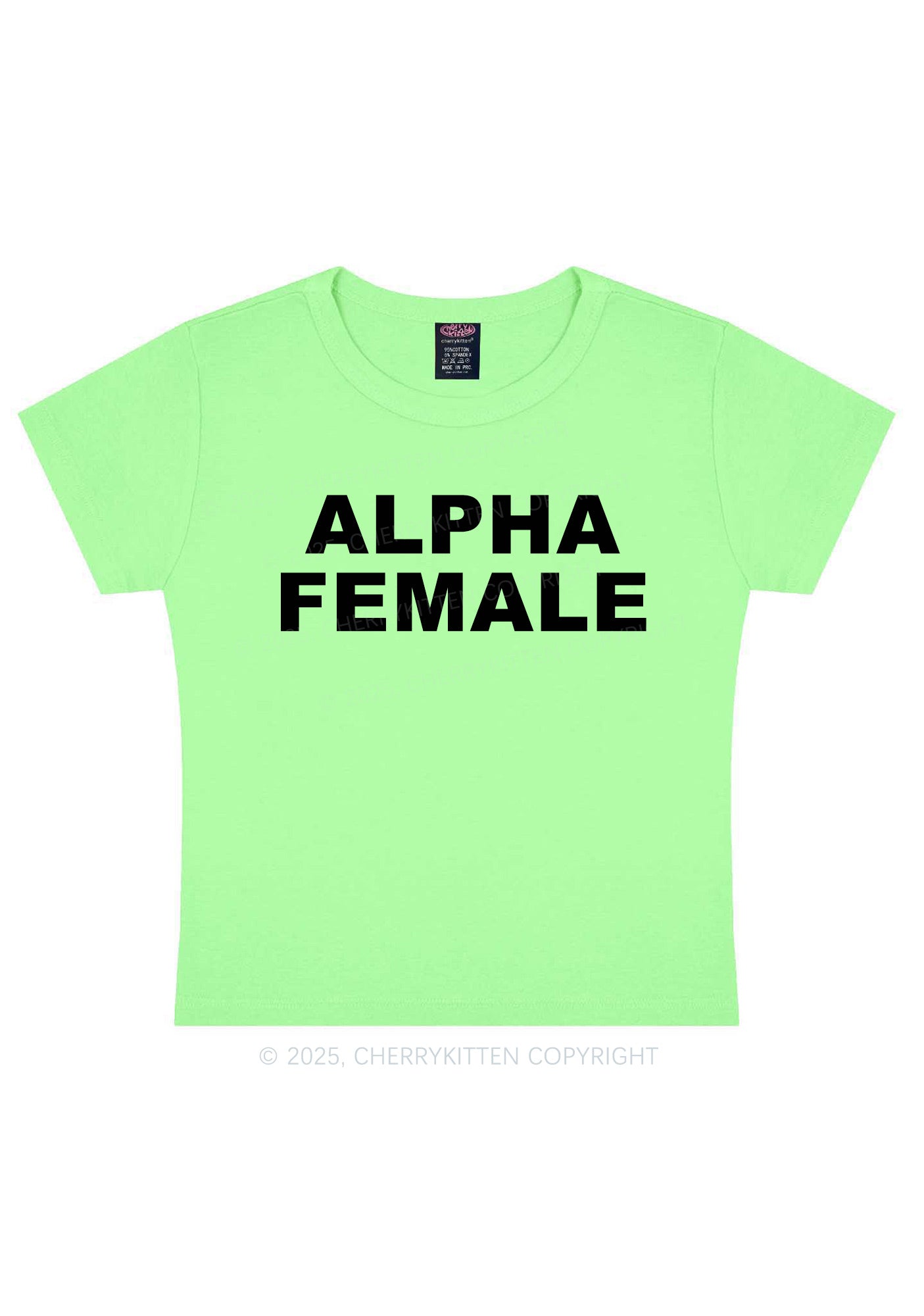 Alpha Female Y2K Baby Tee Cherrykitten