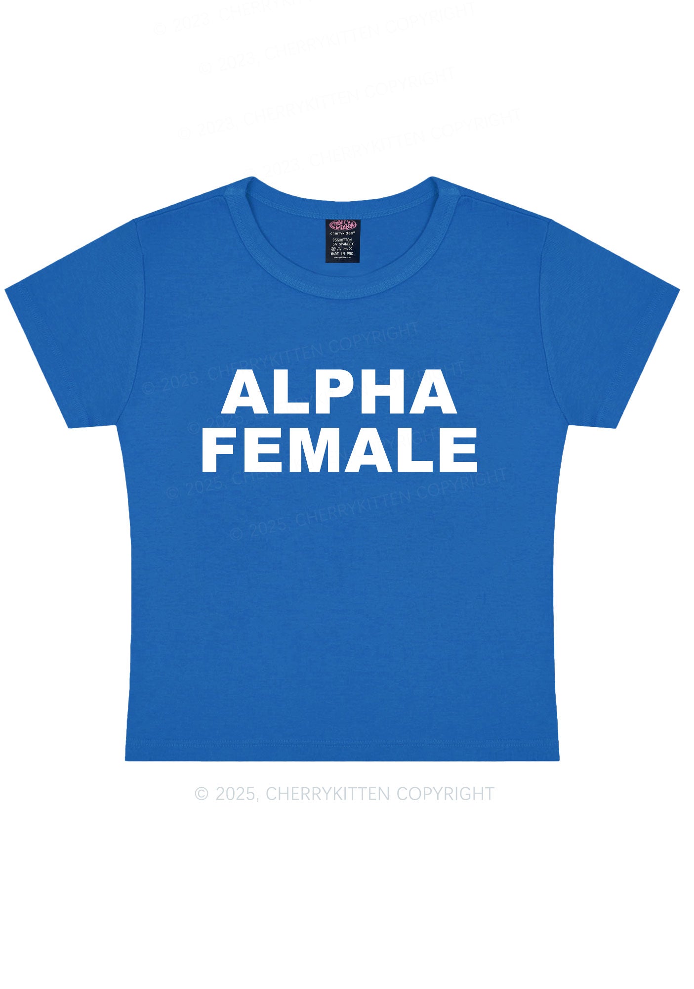 Alpha Female Y2K Baby Tee Cherrykitten