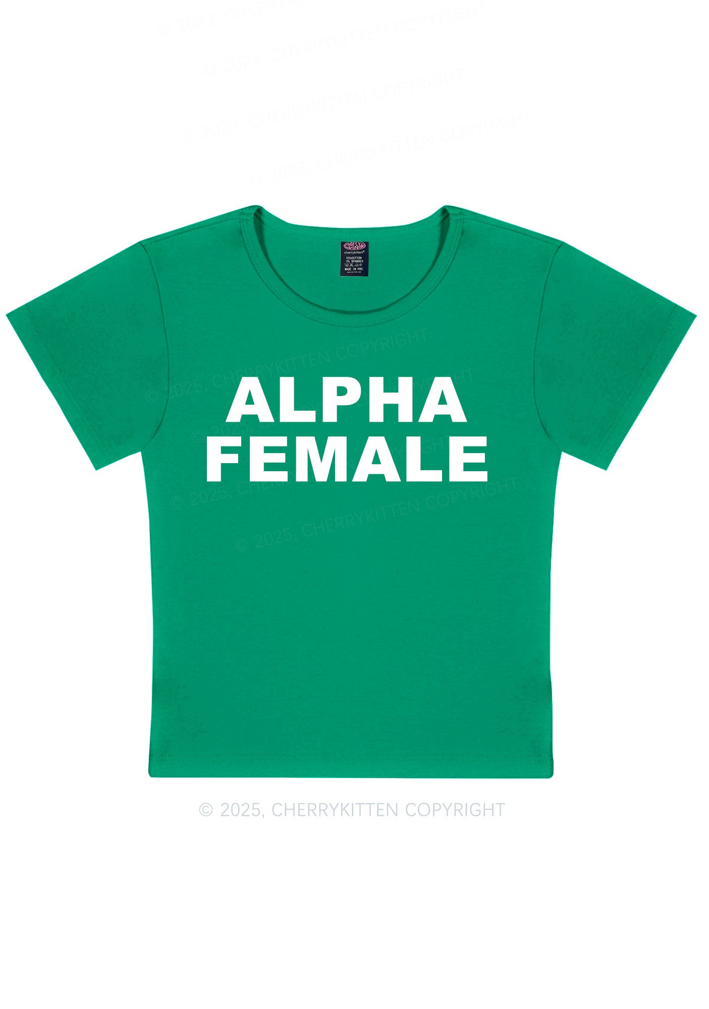 Alpha Female Y2K Baby Tee Cherrykitten