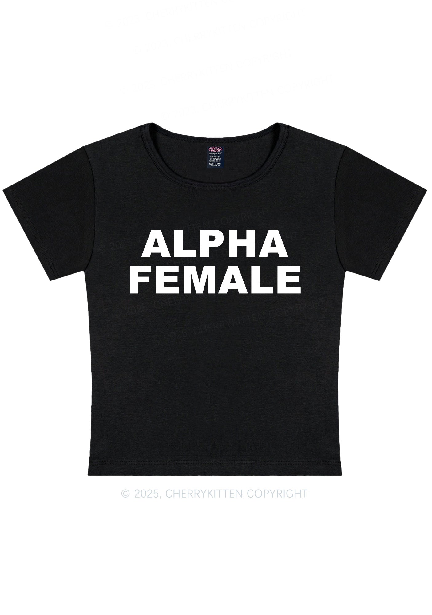 Alpha Female Y2K Baby Tee Cherrykitten